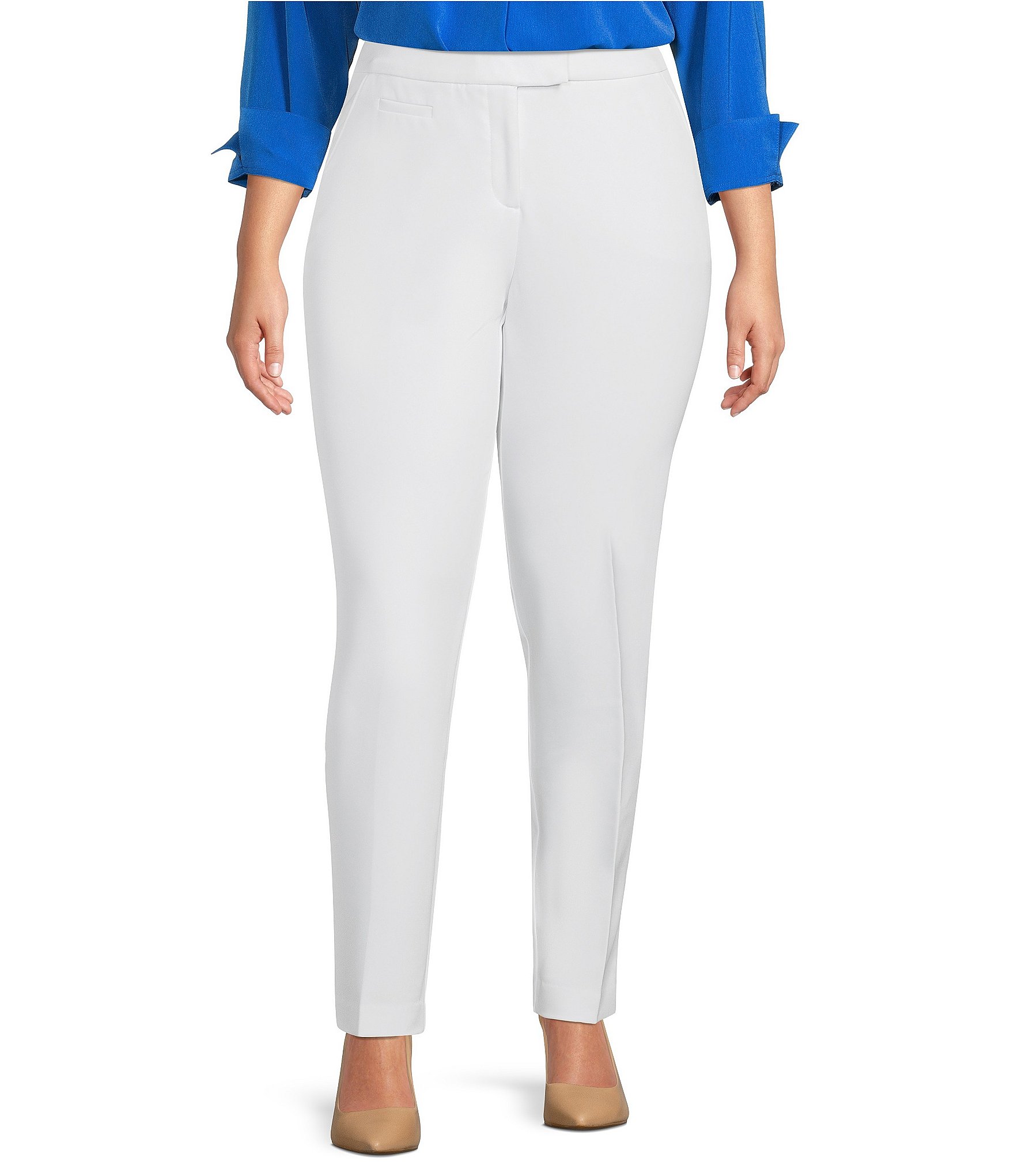 Investments Plus Size the 5TH AVE fit Straight Leg Pants | Dillard's