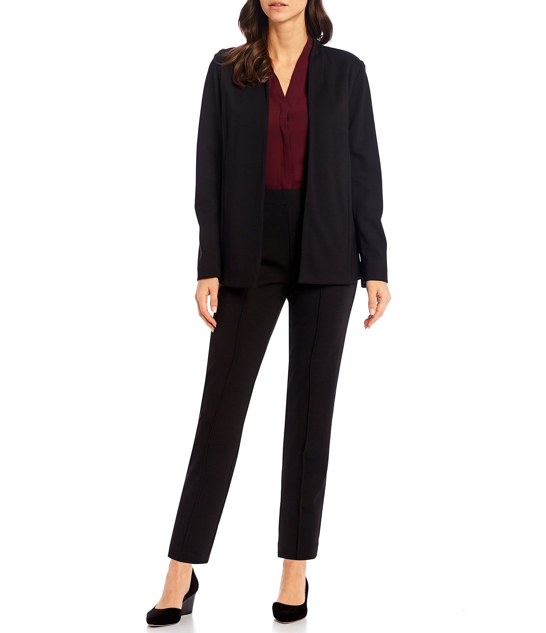 Long Sleeve Ladies Formal Shirt with Pants Women Blazer And Pants