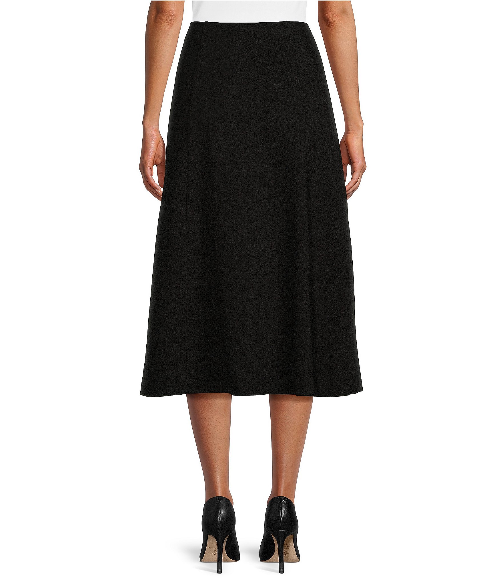 Investments Signature Ponte Tummy Control A-Line Skirt