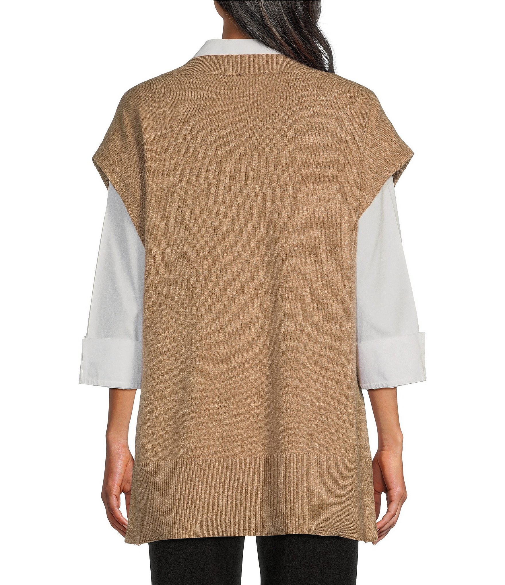 Investments Sleeveless V-Neck Sweater Vest