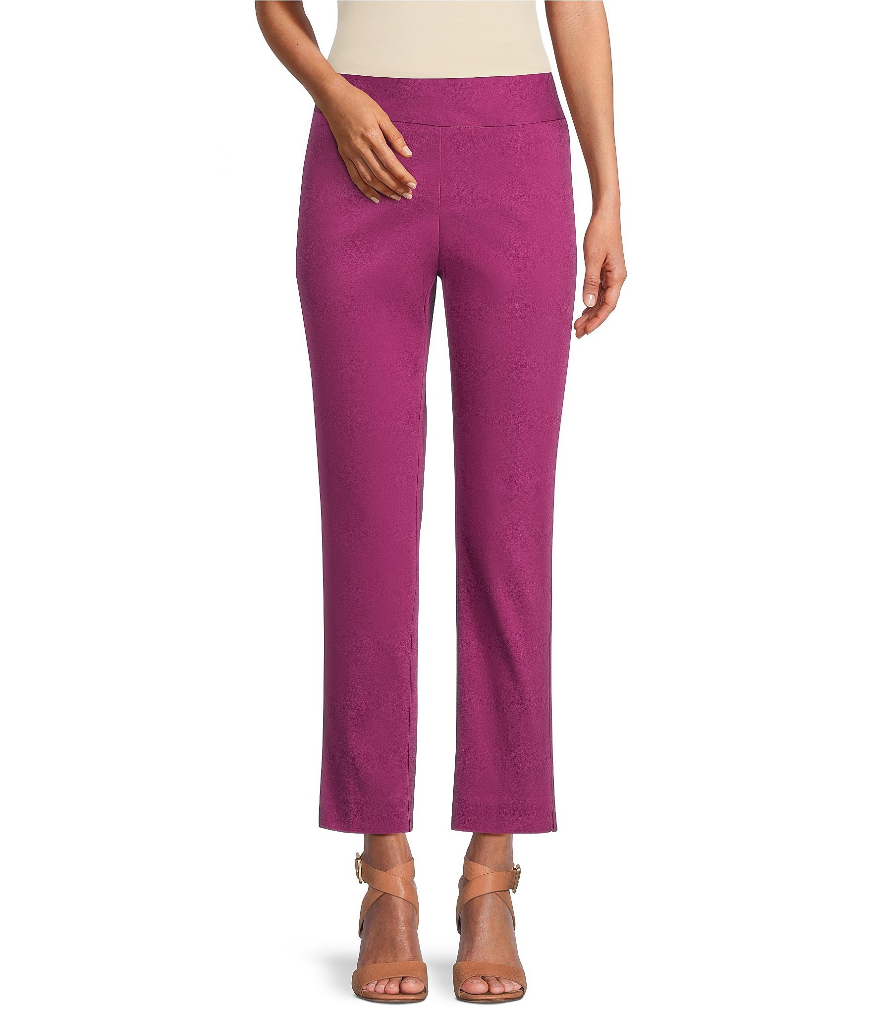 Investments the PARK AVE fit Elite Stretch Ankle Straight Pants | Dillard's