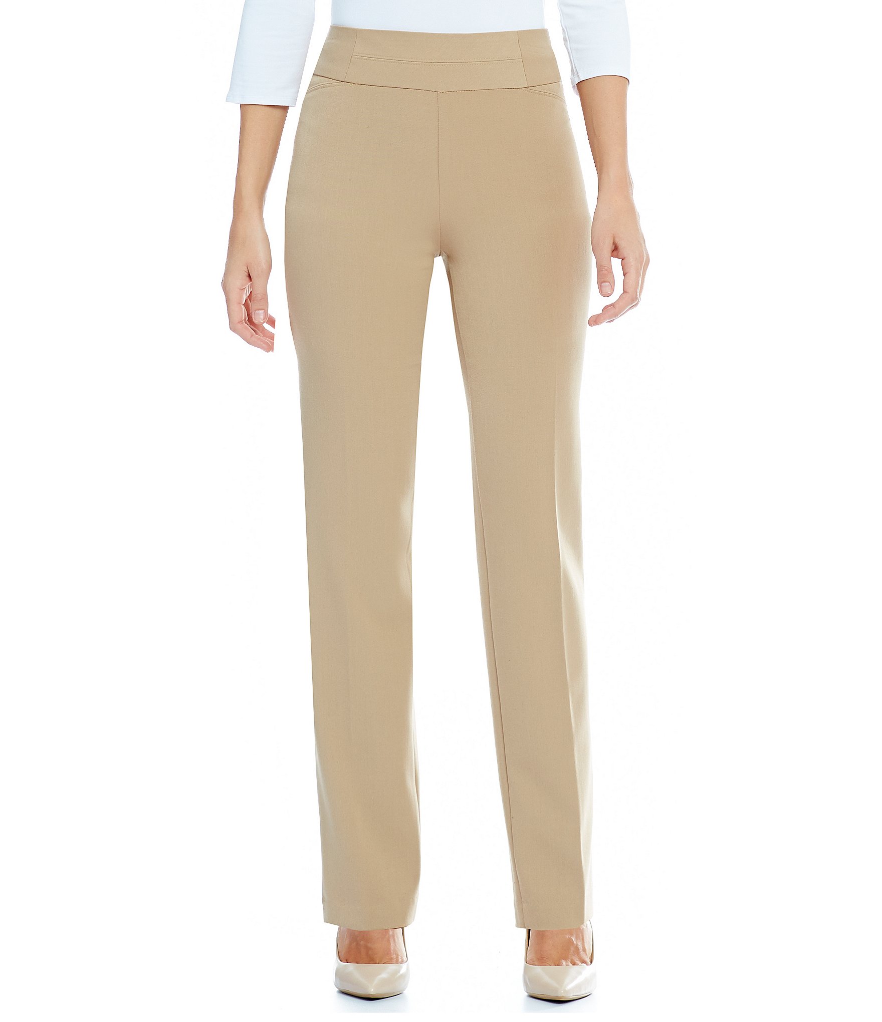 Investments the PARK AVE fit Pull-On Modern Straight Leg Pant | Dillards