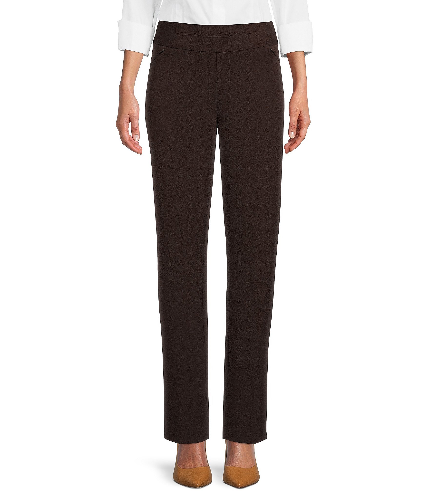 Investments the PARK AVE fit Stretch Straight Leg Pants Dillard s