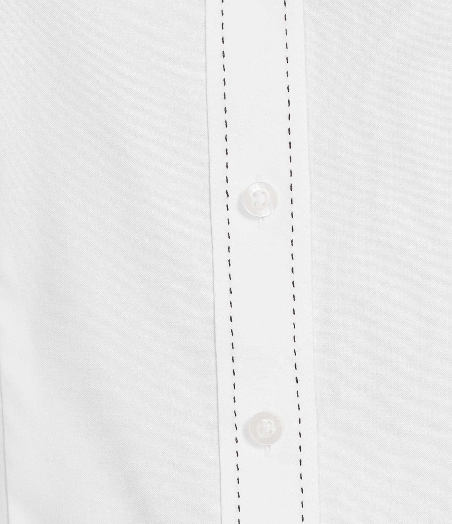 Investments White Woven Long Sleeve Point Collar Button Front Top