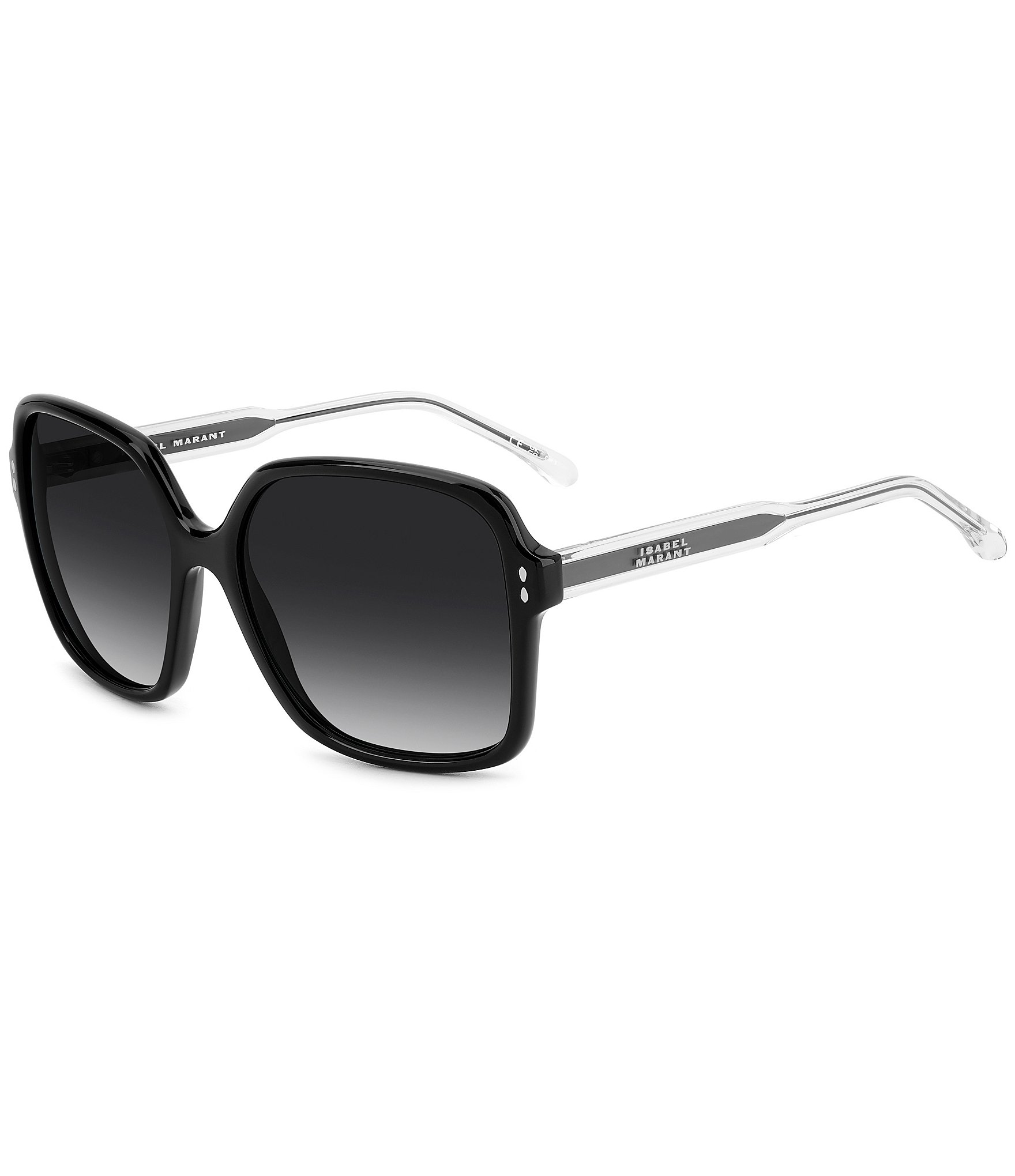 Isabel Marant Soft Rectangular Sunglasses IM0218S KB79O Transparent Gray 58mm Isabel Marant IM0007/S white frame with gradient blue lenses  main image 2