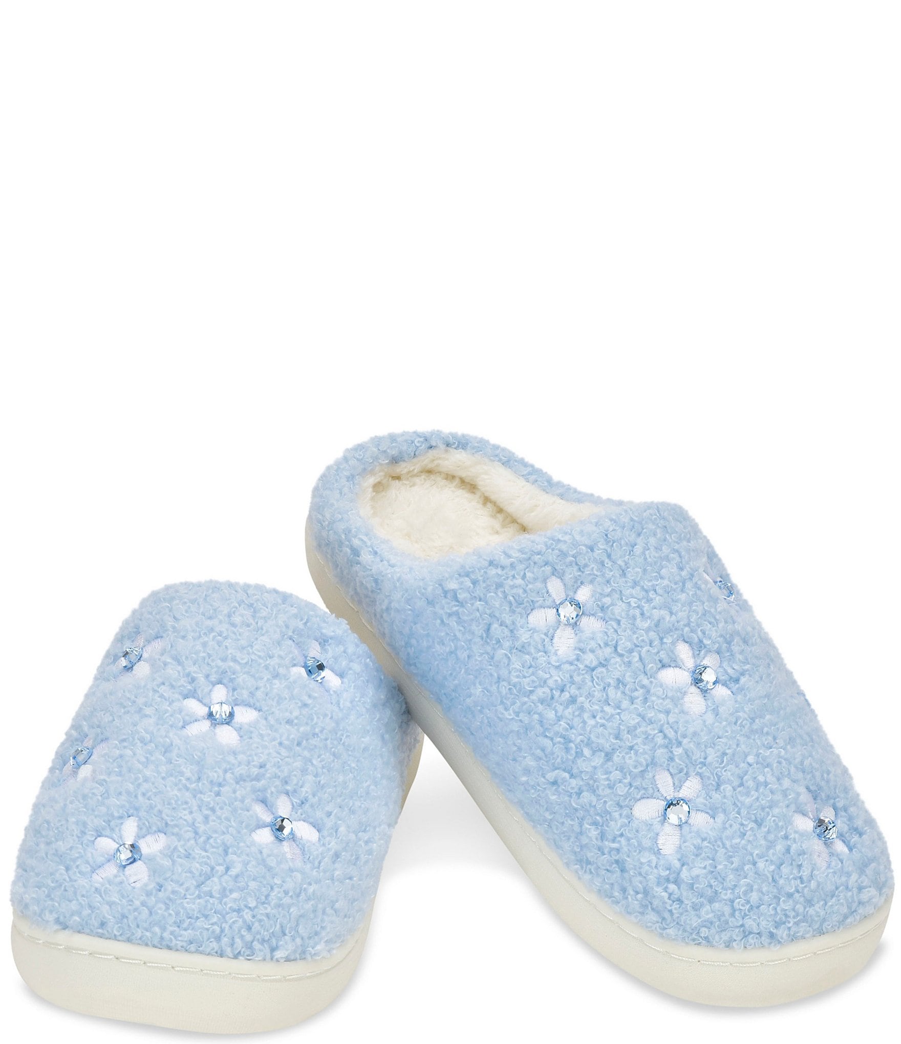 Iscream Girls' Blue Ditsy Floral Slippers (Youth)