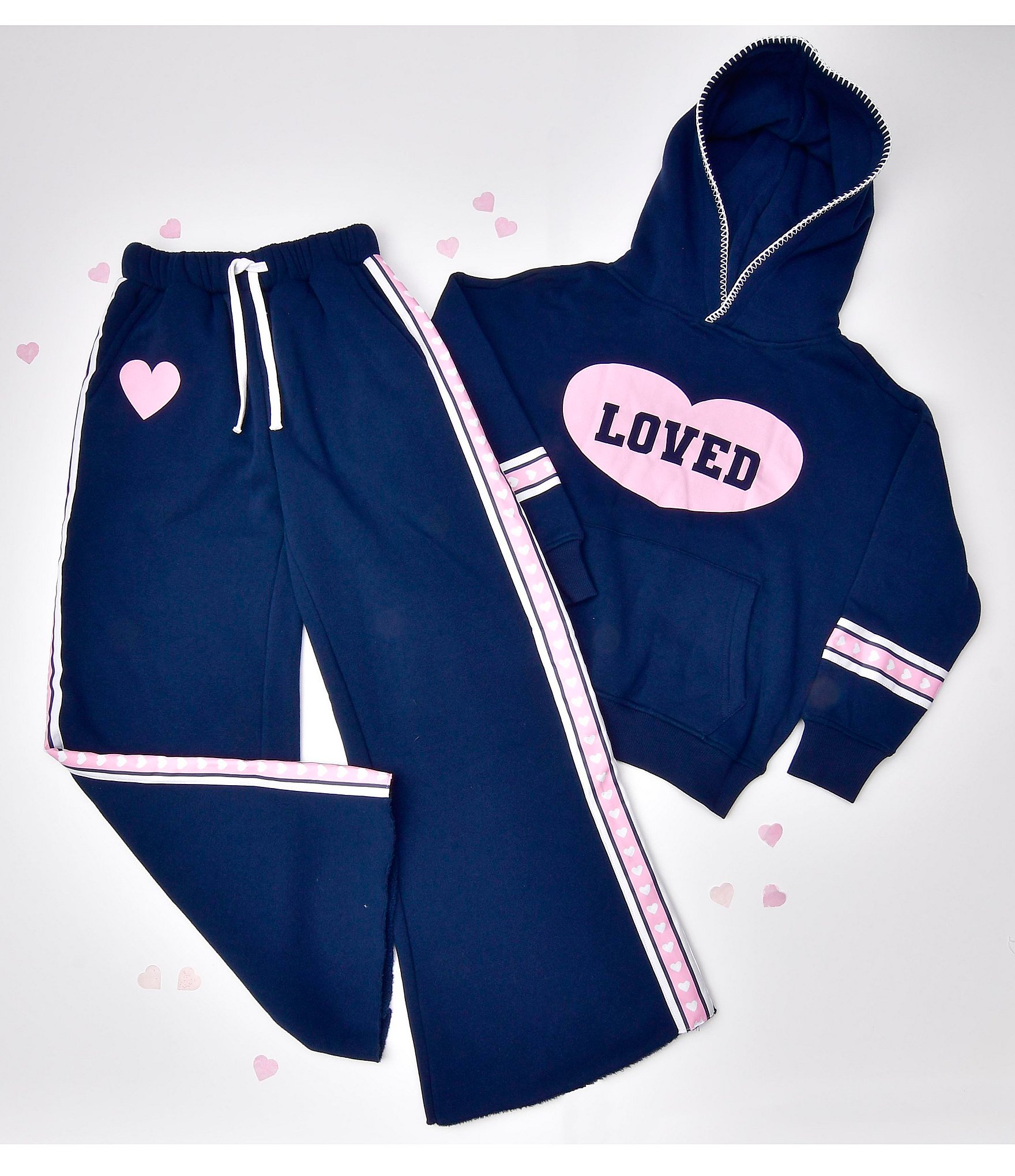 Iscream Big Girls Loved Varsity Wide Leg Sweatpants