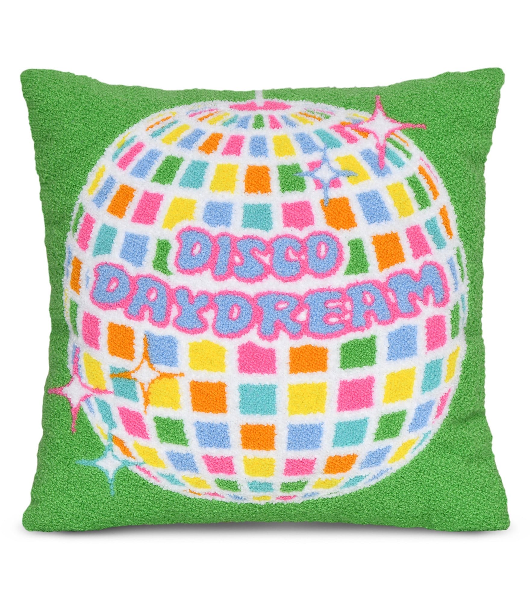 Iscream Disco Daydream Chenille Plush Pillow