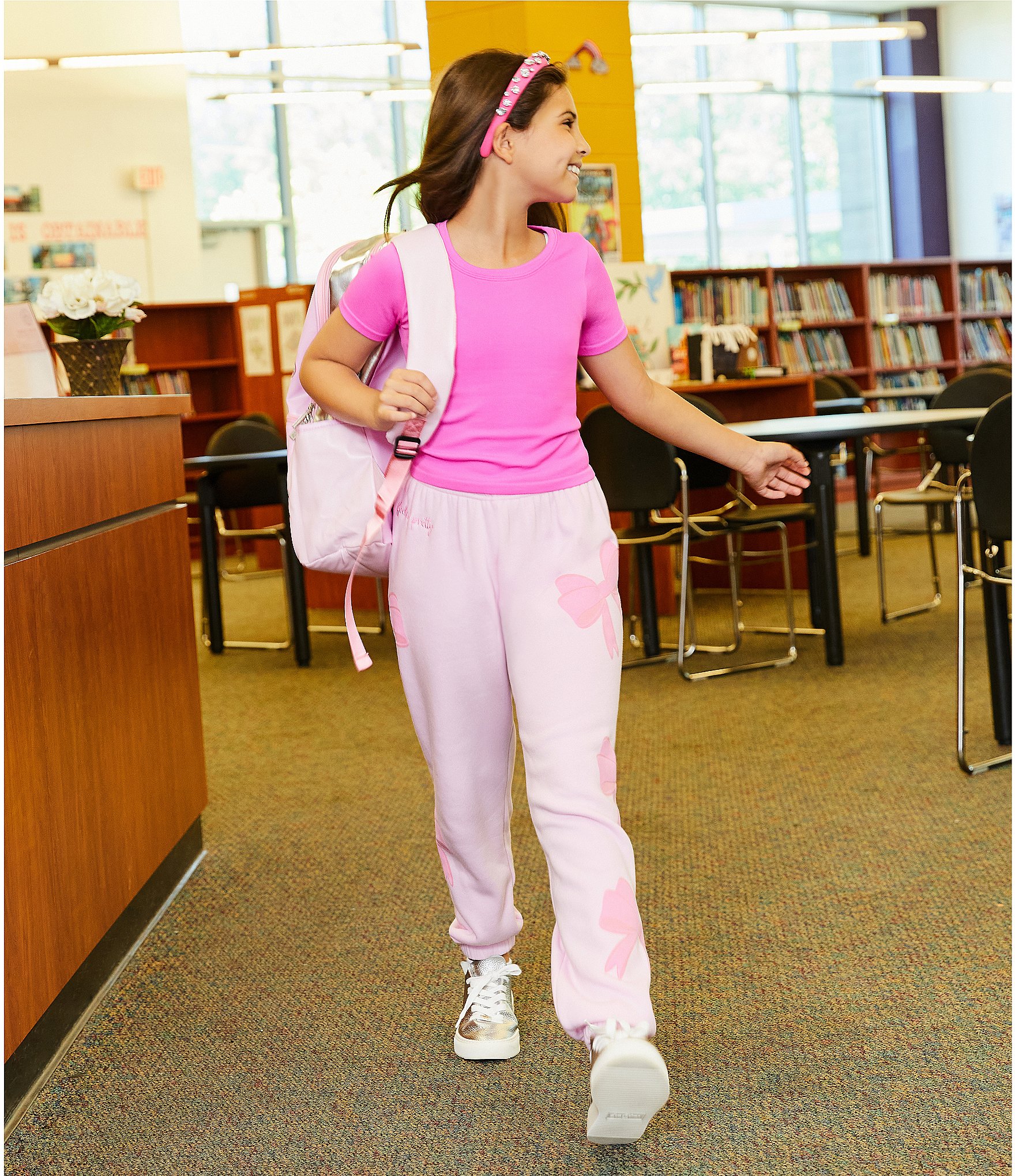 Iscream Girls Glitter Bow Backpack