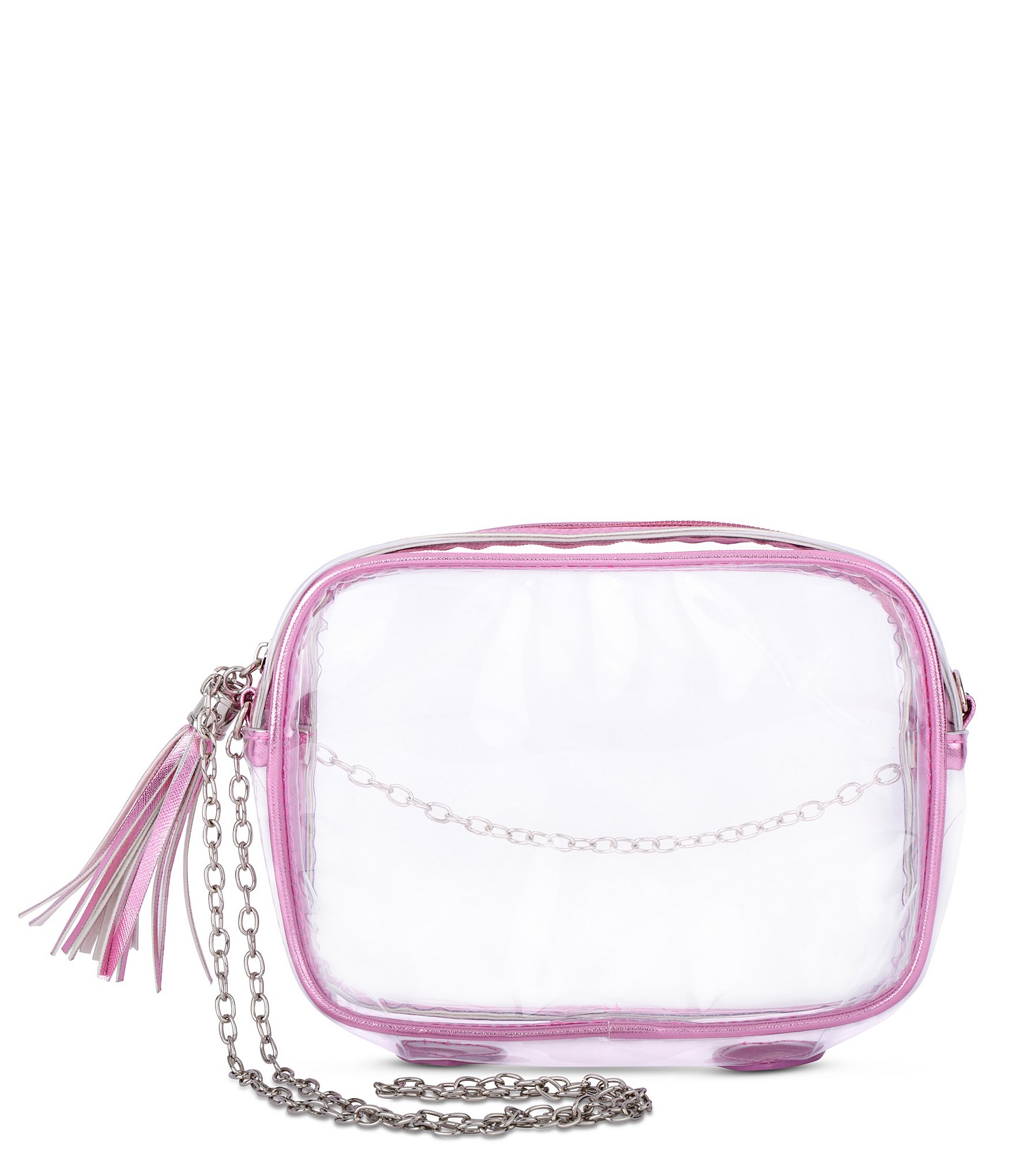 Iscream Girls Pink Metallic Clear Crossbody