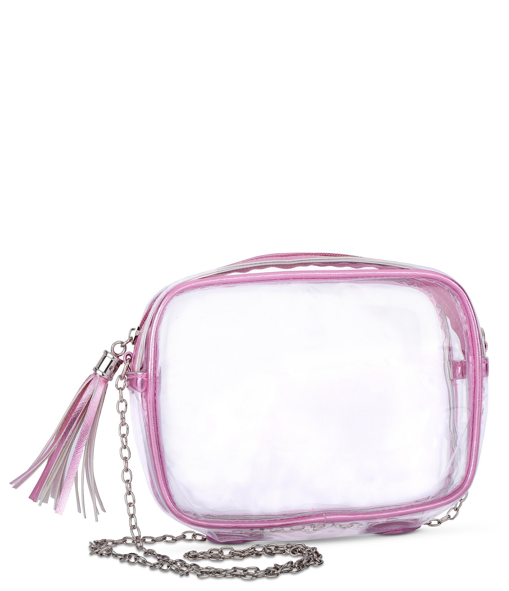 Iscream Girls Pink Metallic Clear Crossbody