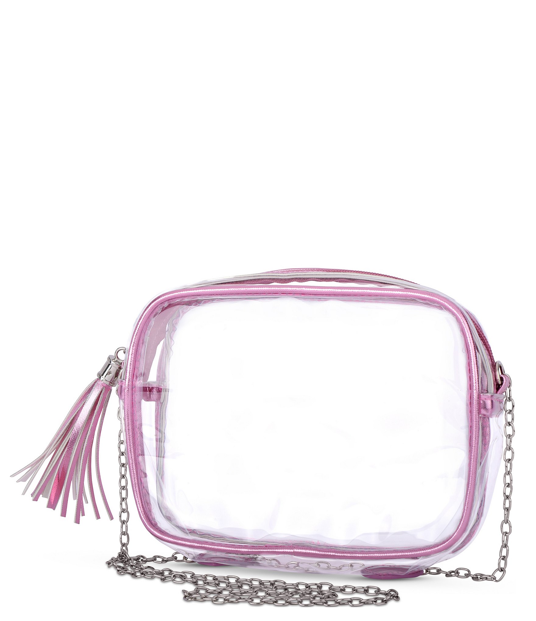 Iscream Girls Pink Metallic Clear Crossbody