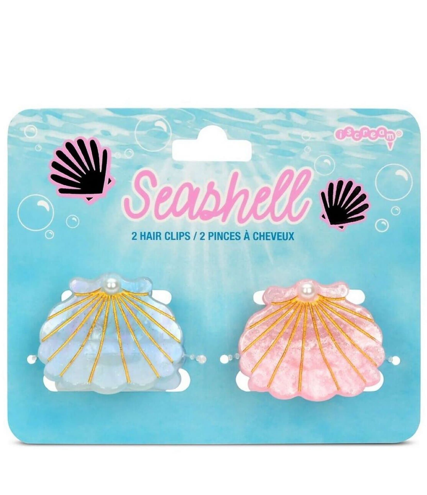 Iscream Girls Shell Hair Clips