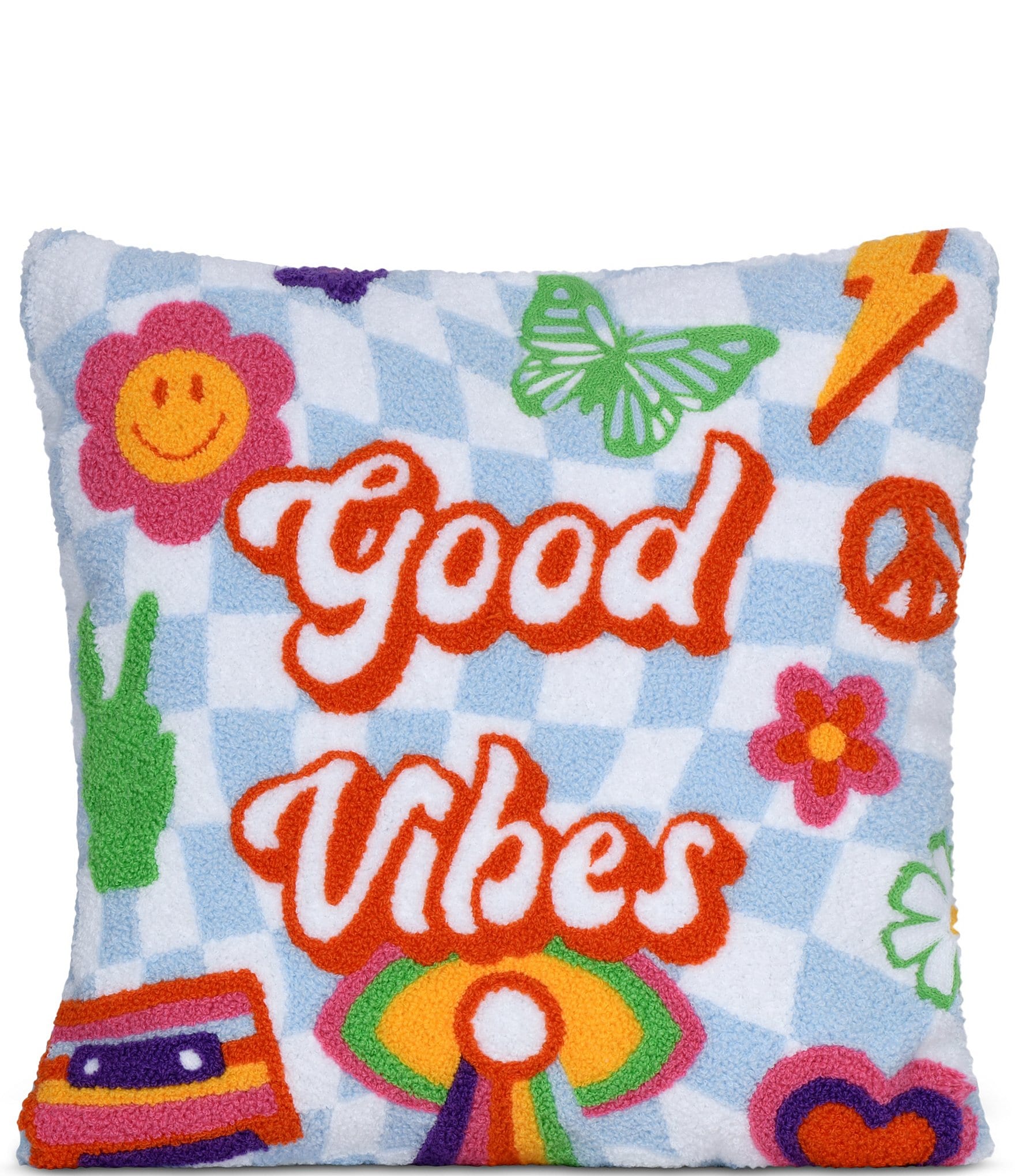 Iscream Good Vibes Chenille Plush Pillow