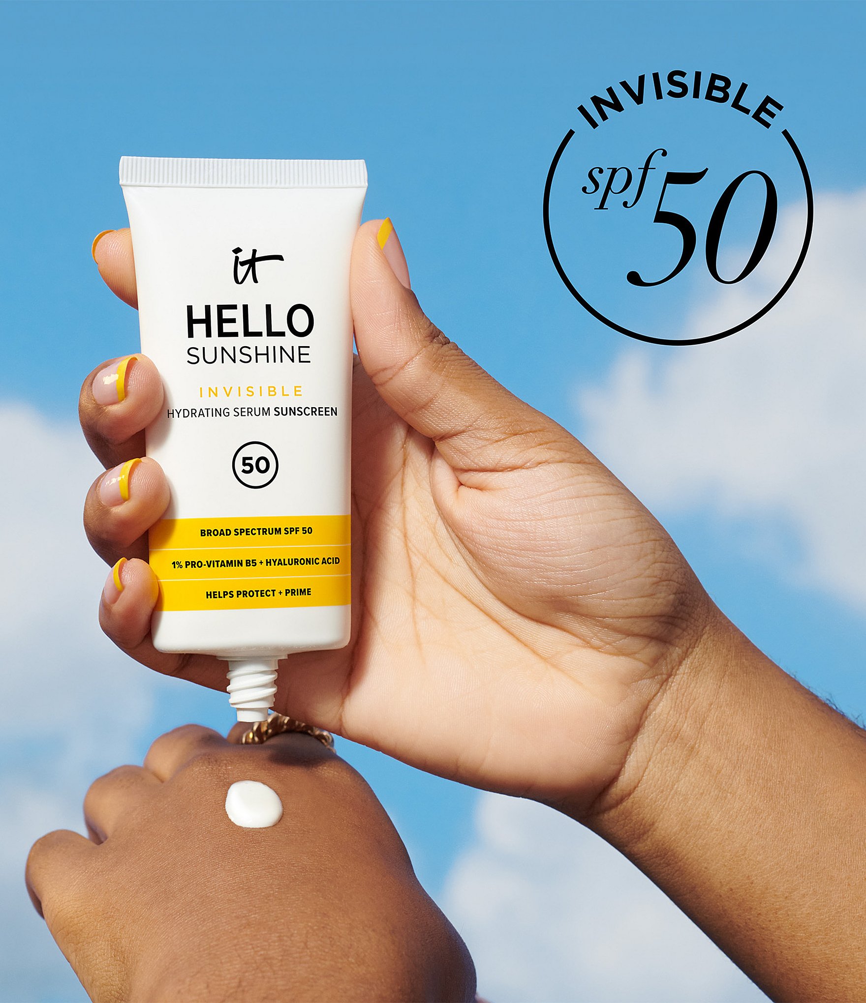 IT Cosmetics Hello Sunshine Invisible Hydrating Serum Sunscreen For Face SPF 50