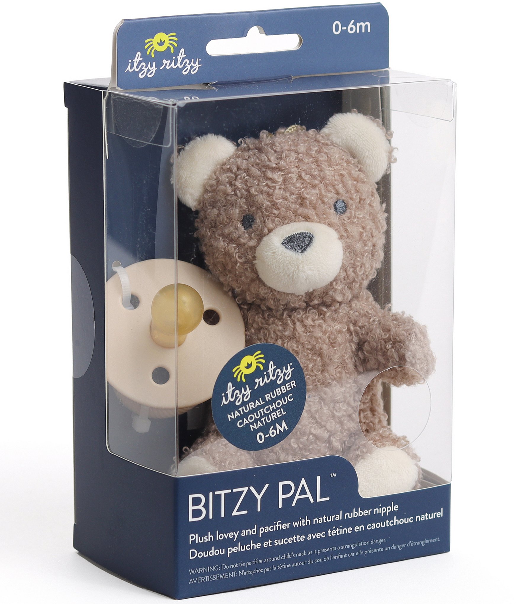 Itzy Ritzy Bitzy Pal ™ Natural Rubber Pacifier & Lovey