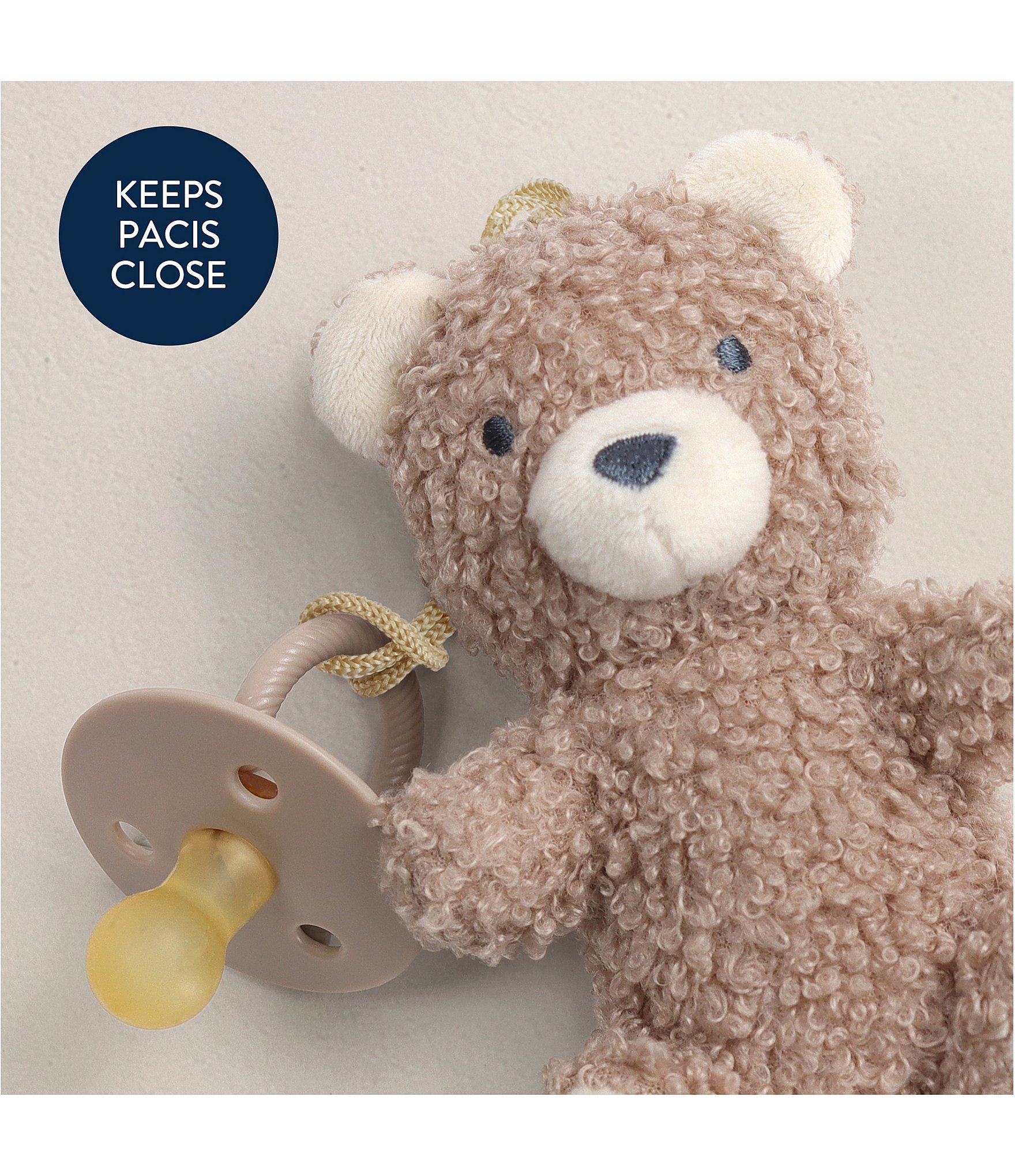 Itzy Ritzy Bitzy Pal ™ Natural Rubber Pacifier & Lovey