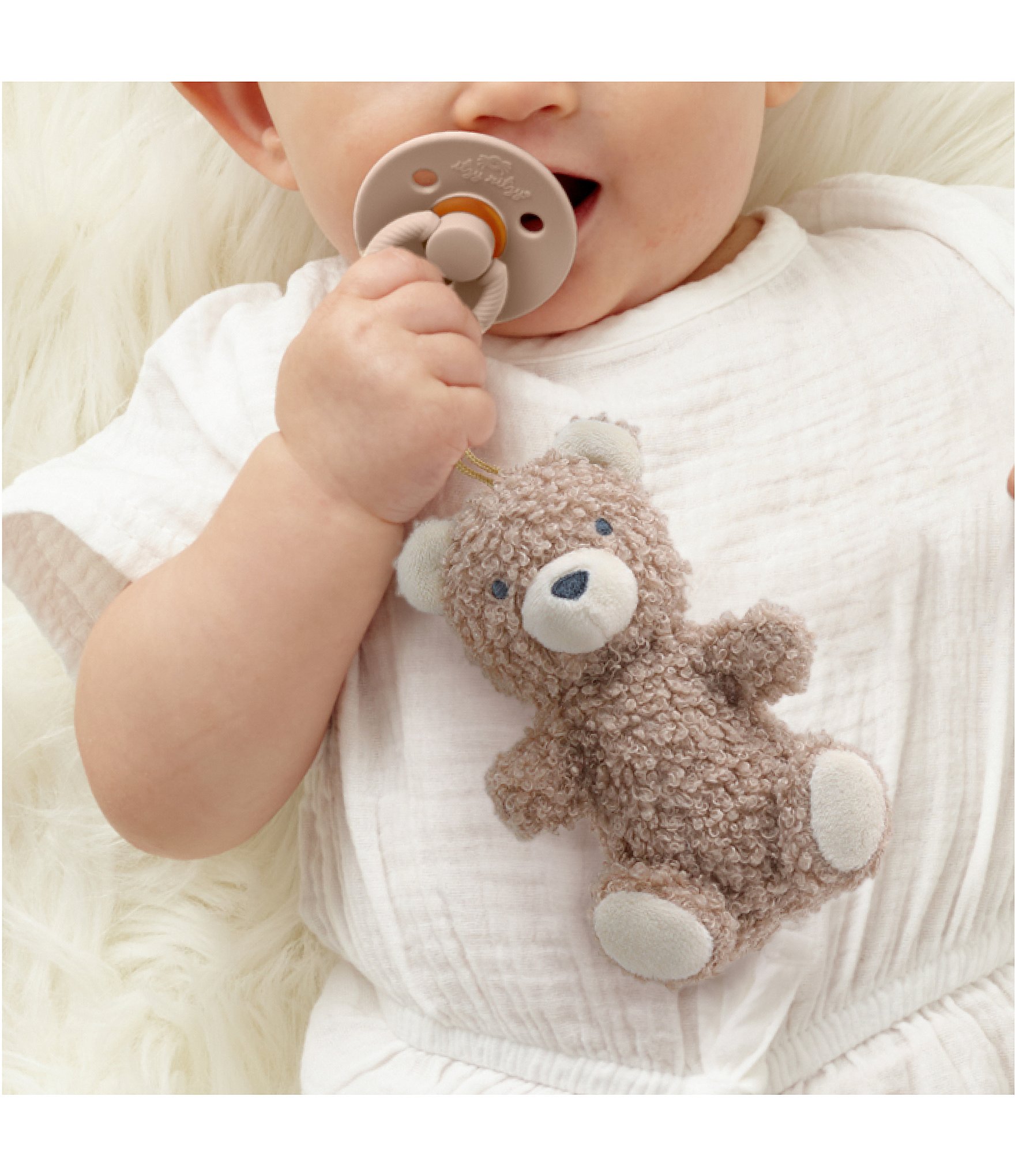 Itzy Ritzy Bitzy Pal ™ Natural Rubber Pacifier & Lovey
