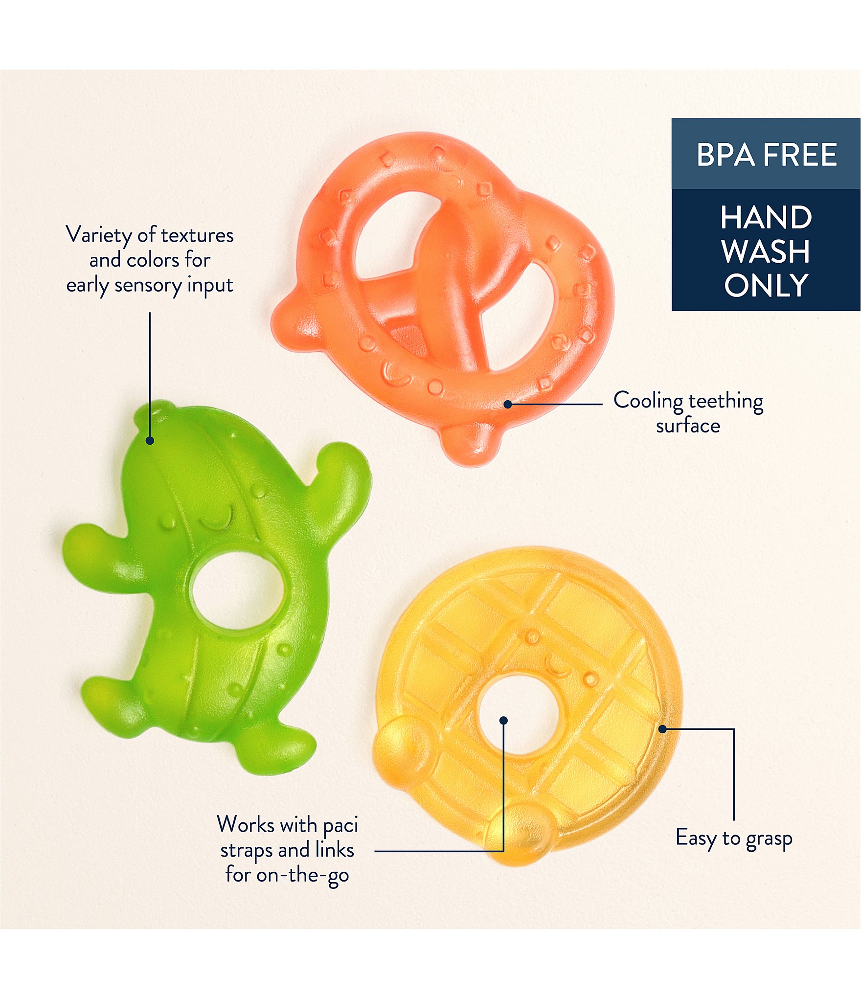 Itzy Ritzy Cutie Coolers™ Silly Foods Teethers