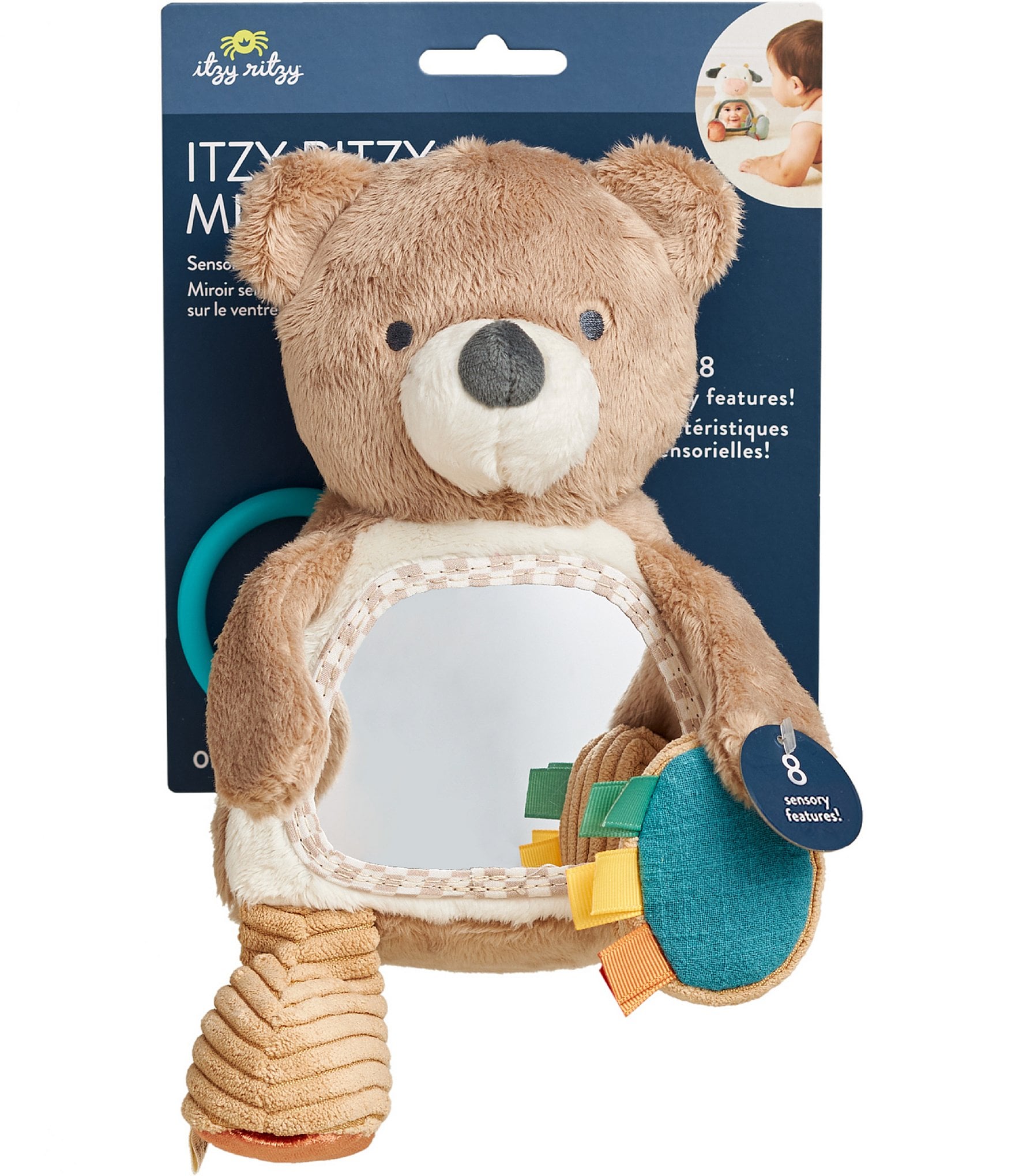 Itzy Ritzy Itzy Bitzy Mirror™ Theo The Bear Sensory Tummy Time Mirror