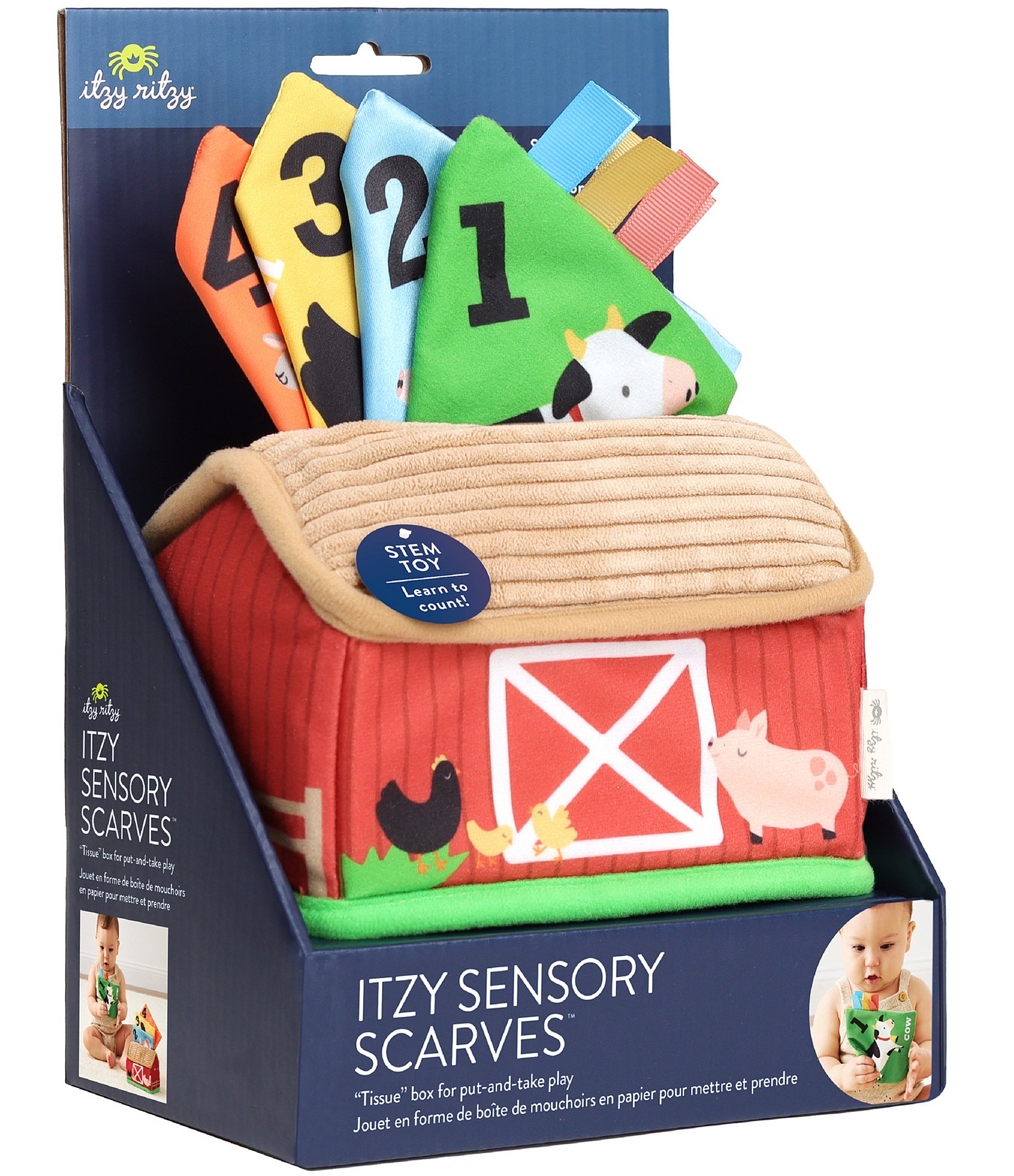 Itzy Ritzy Itzy Sensory Scarves™ Barn Pull-And-Take Toy