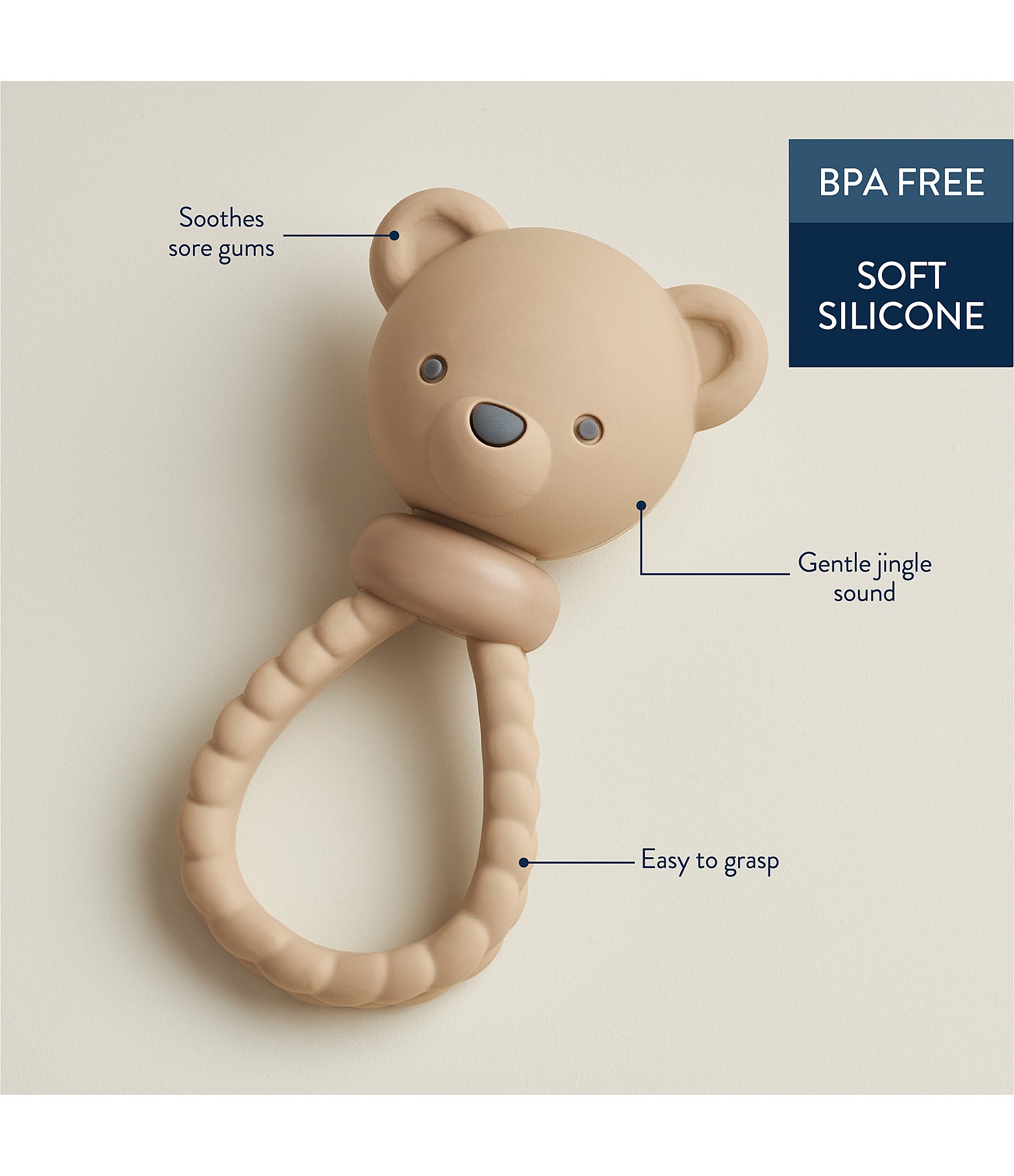 Itzy Ritzy Sweetie Rattle™ Bear Silicone Teether