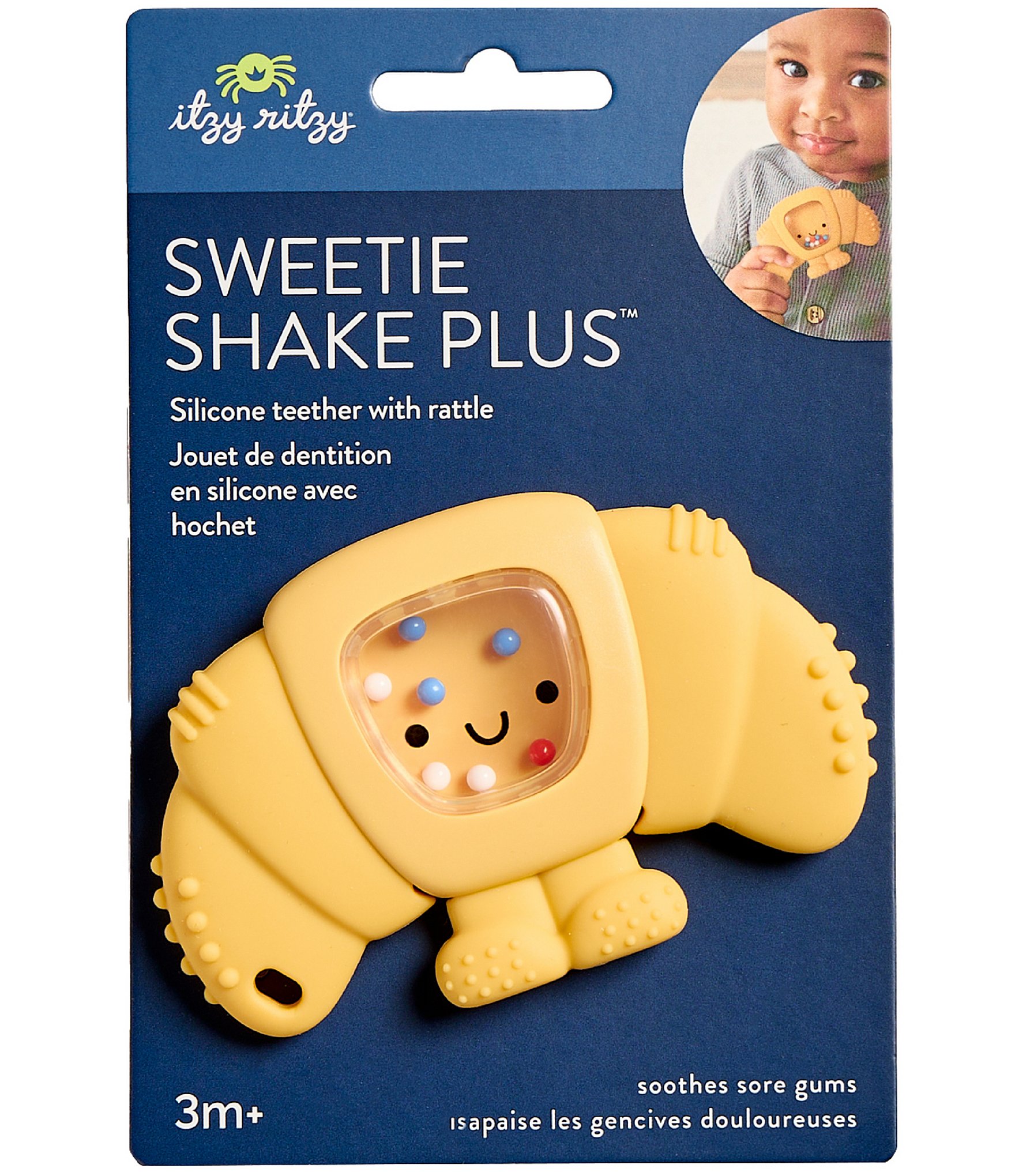 Itzy Ritzy Sweetie Shake Plus™ Croissant Rattle & Teether