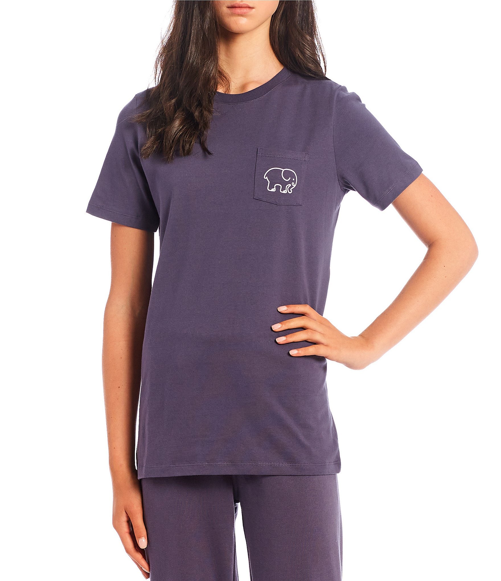 Ivory Ella Long-Sleeve Ombre Dip-Dye T-Shirt