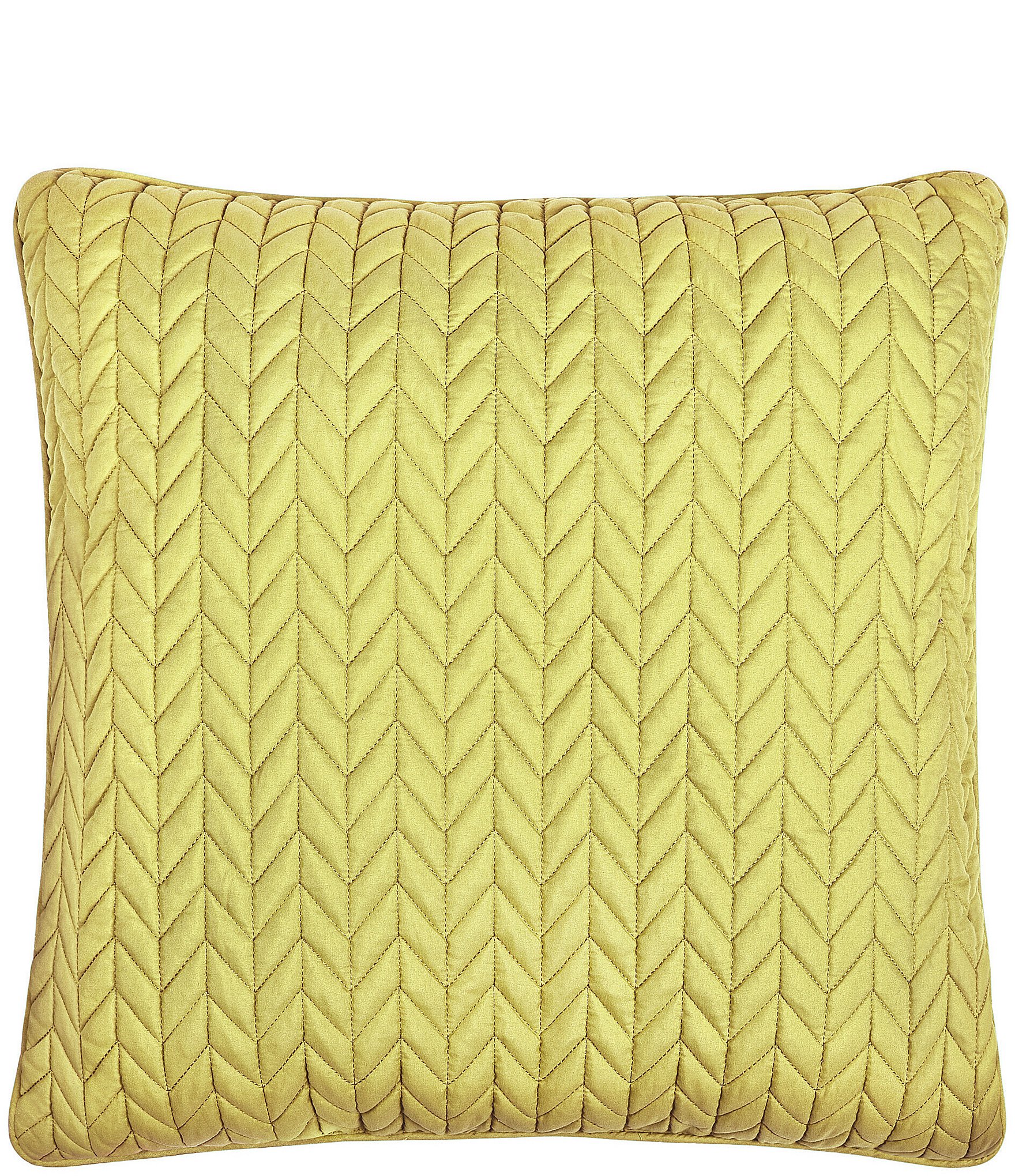 J by J. Queen New York Cayman Herringbone Quilted Pattern 20#double; Square Decorative Throw Pillow