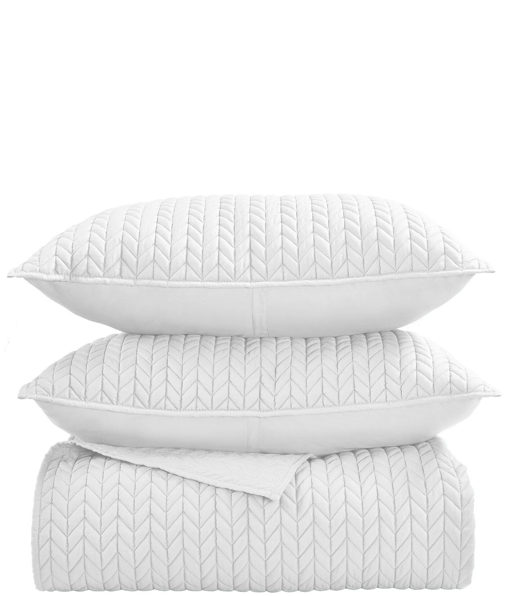 J by J. Queen New York Cayman Herringbone Quilted Pattern Pillow Sham