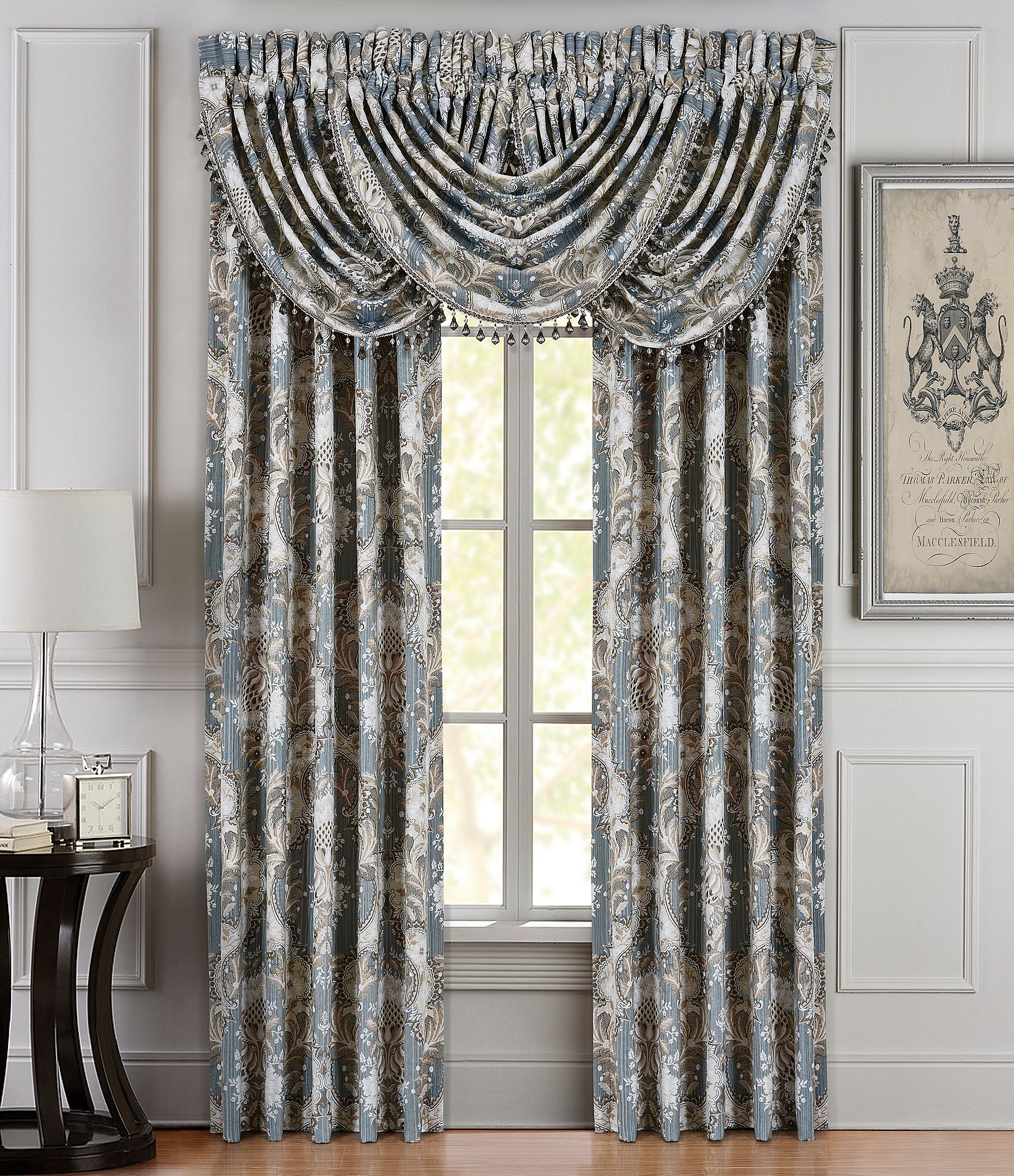 J Queen New York Crystal Palace Floral Jacquard Window