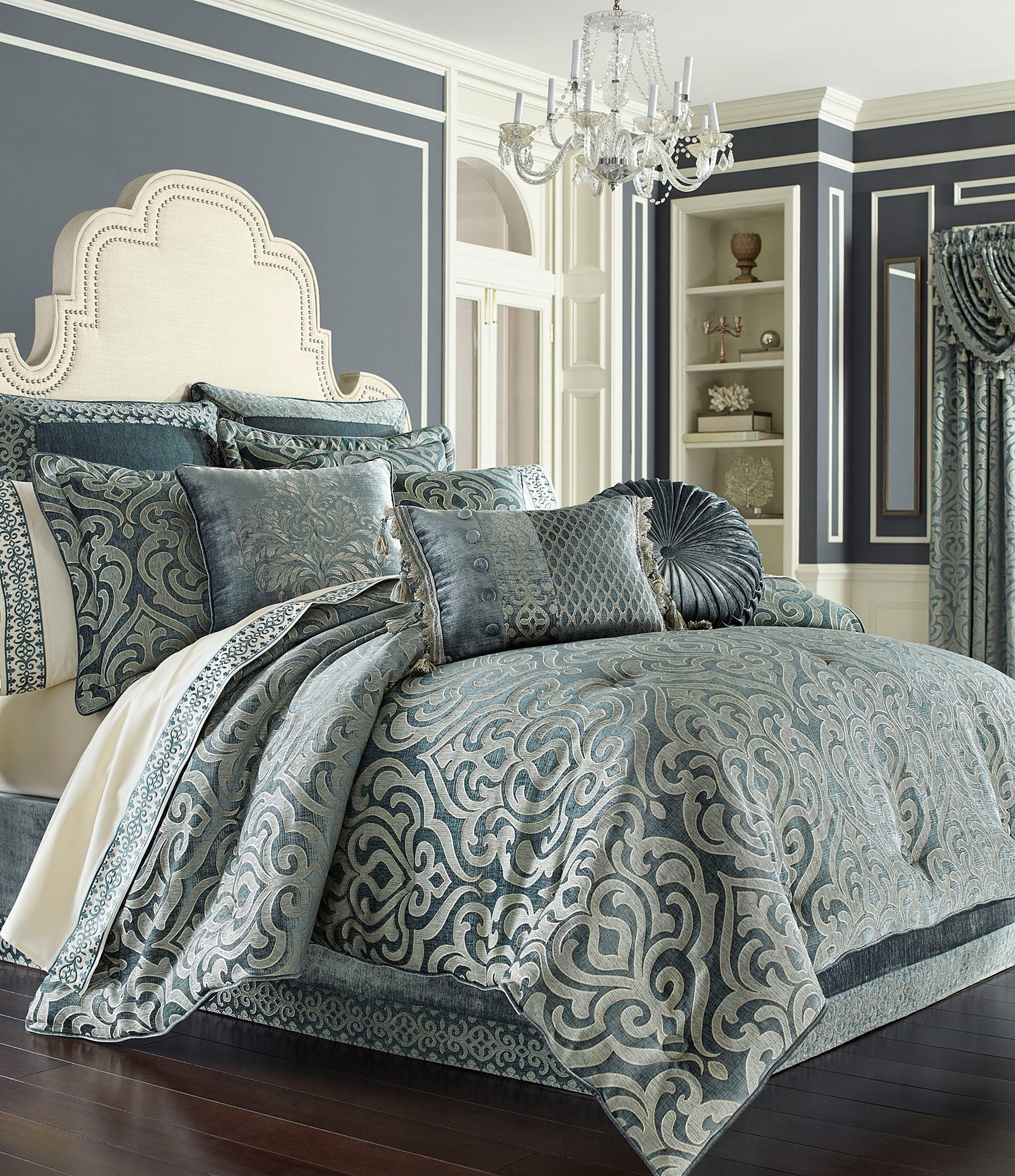 J. Queen New York Sicily Puffed Damask Comforter Set Dillards