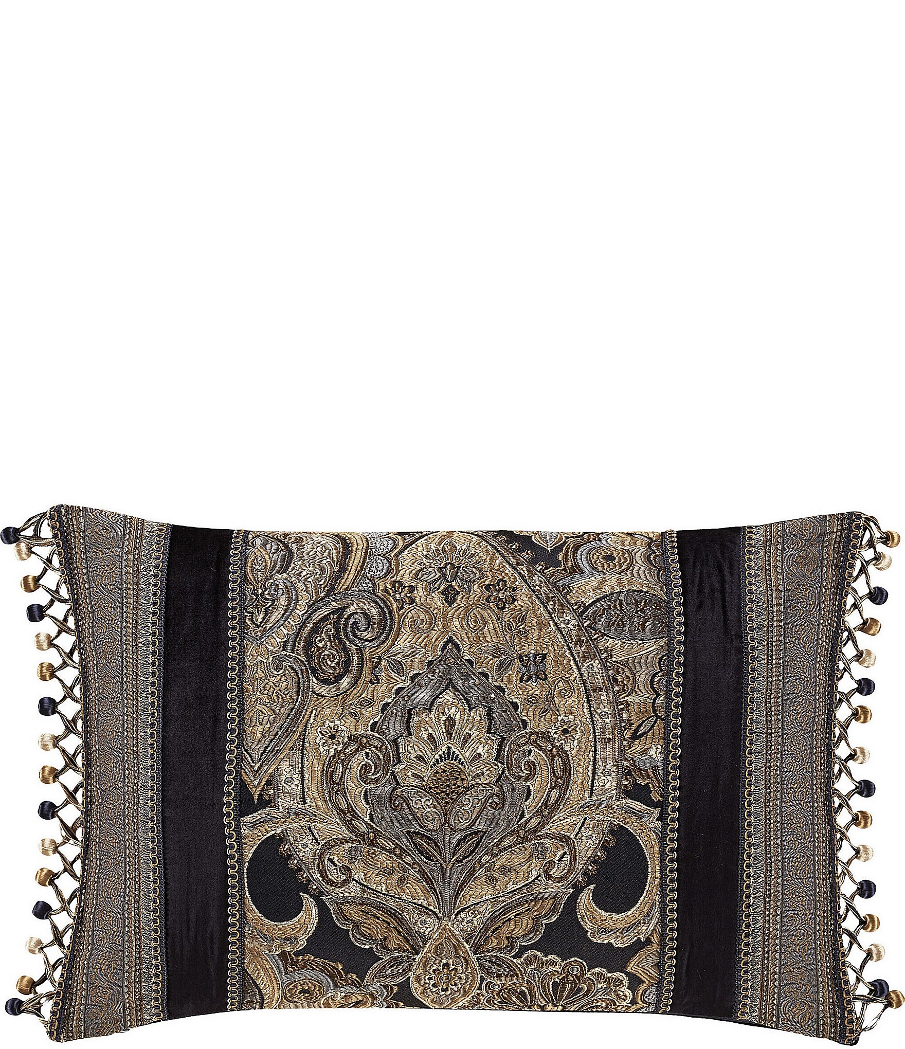 J. Queen New York Amara Boudoir Beaded Velvet Pillow