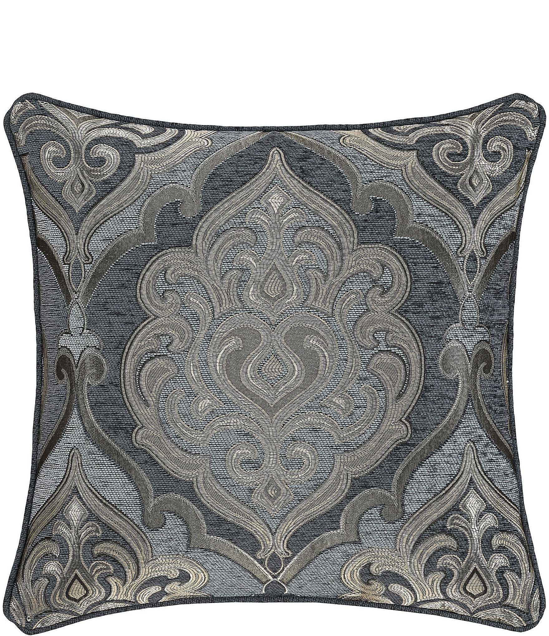 J. Queen New York Amici Large-Scale Woven Damask Square Reversible Decorative Pillow