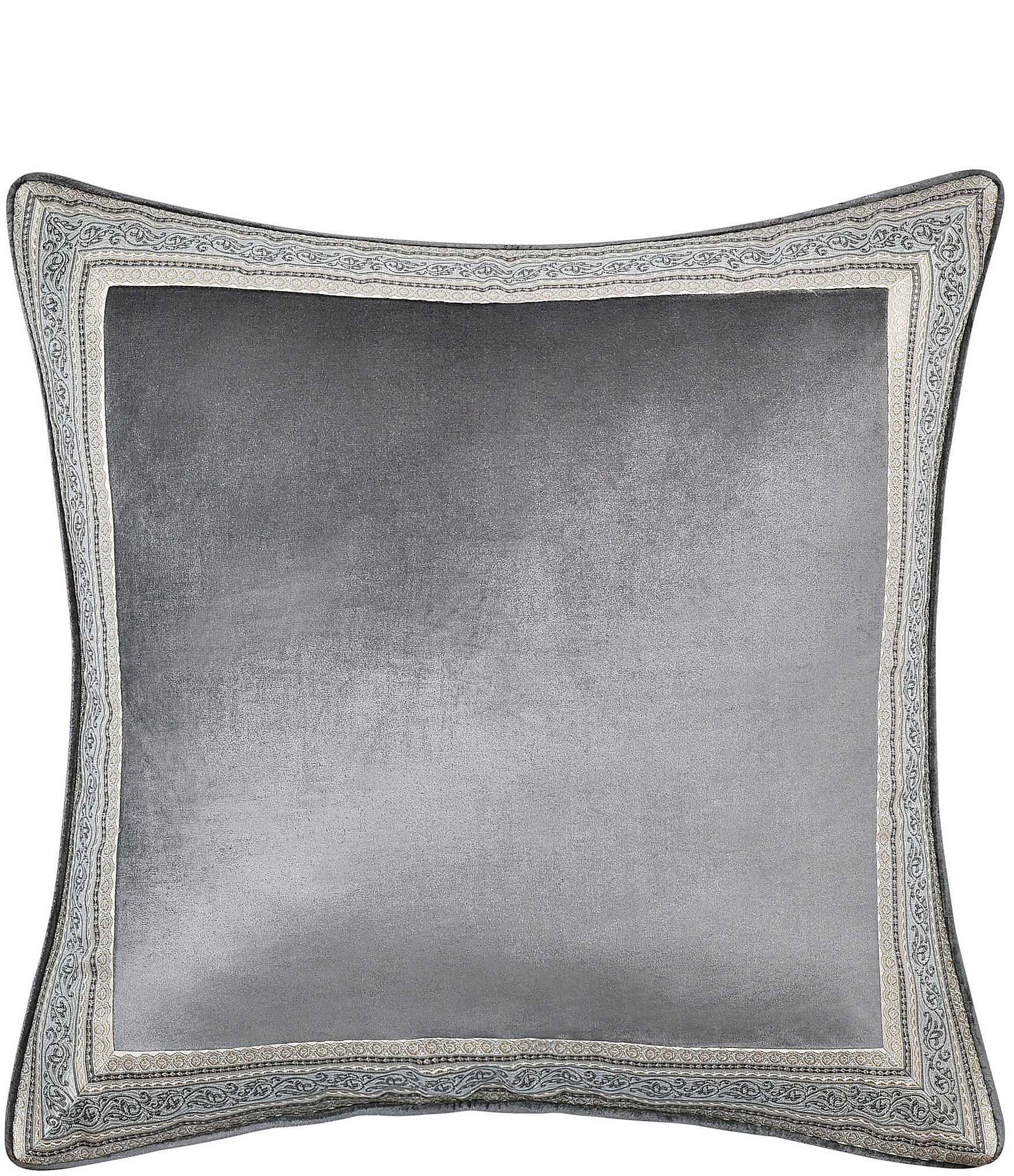J. Queen New York Annabelle Bordered with Woven Stripe Reversible Euro Sham