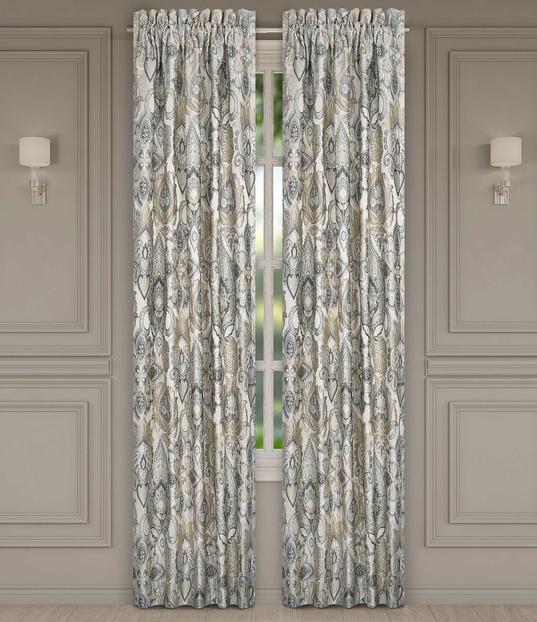 J. Queen New York Annabelle Woven Damask Window Treatment