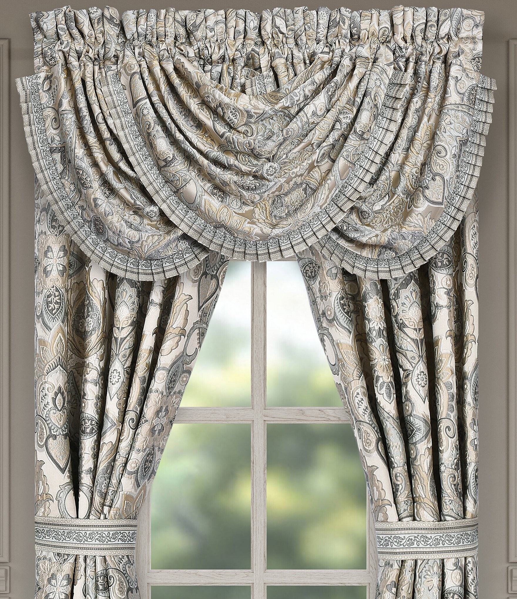J. Queen New York Annabelle Woven Damask Window Treatment