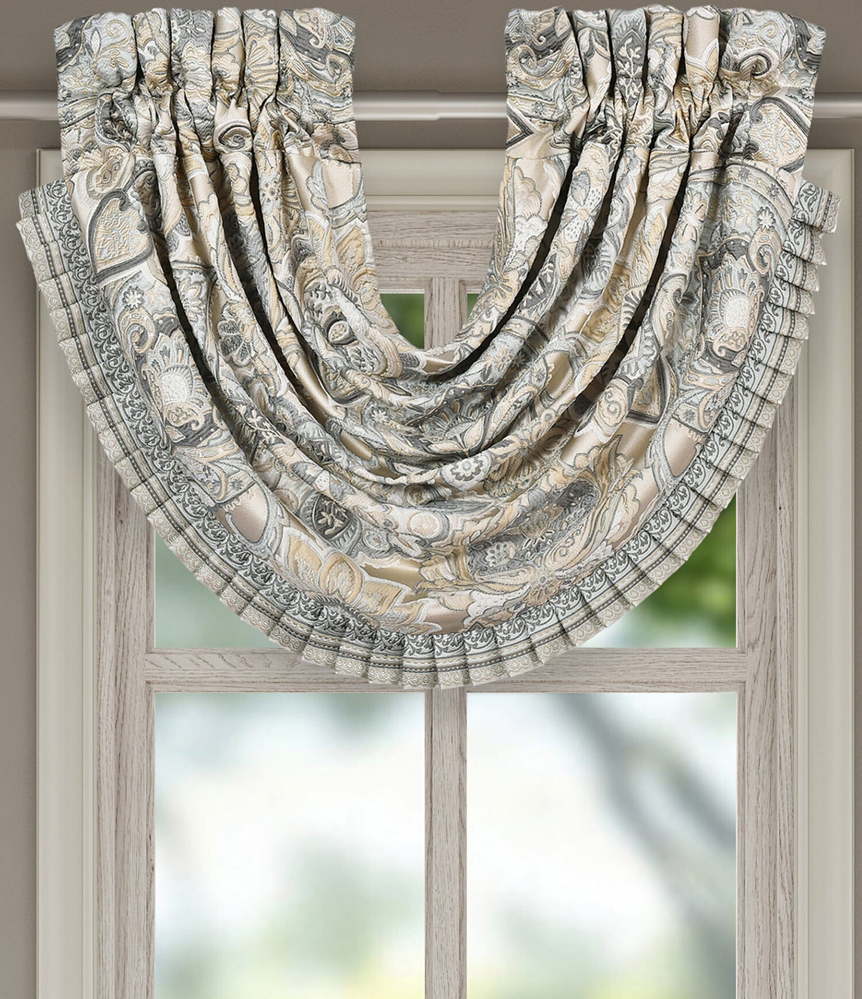 J. Queen New York Annabelle Woven Damask Window Treatment