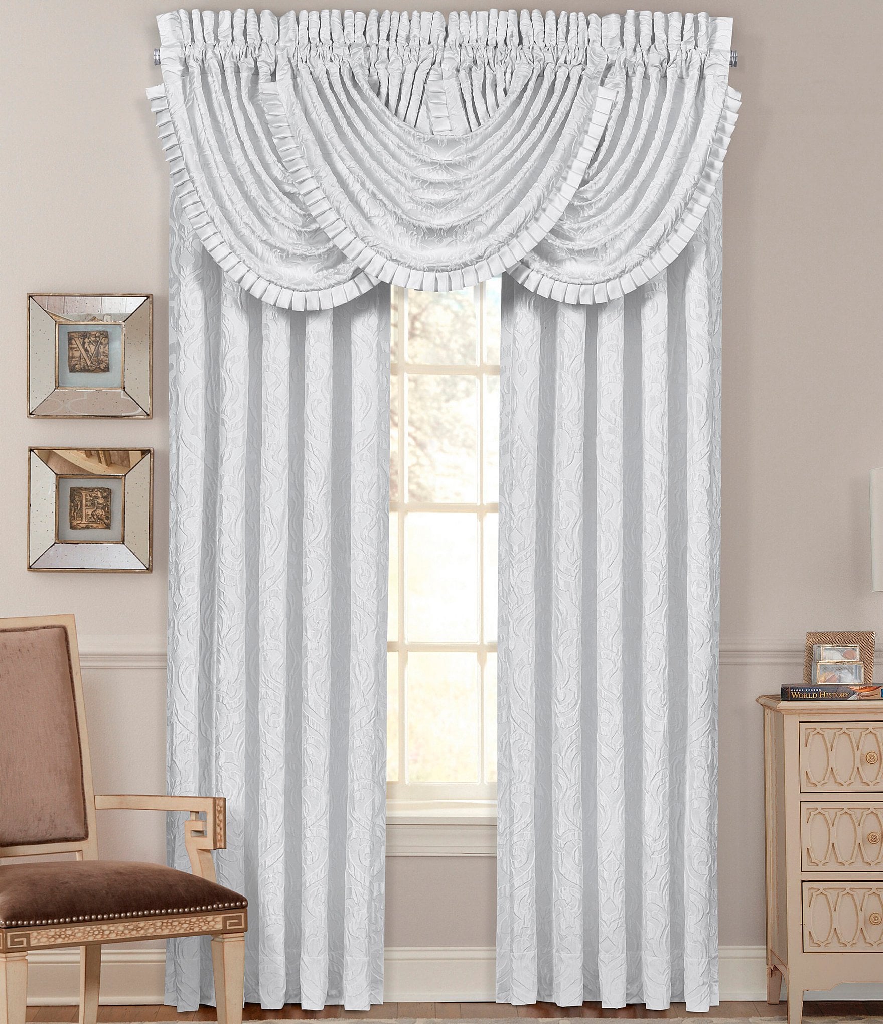 J. Queen New York Astoria Damask Window Treatments