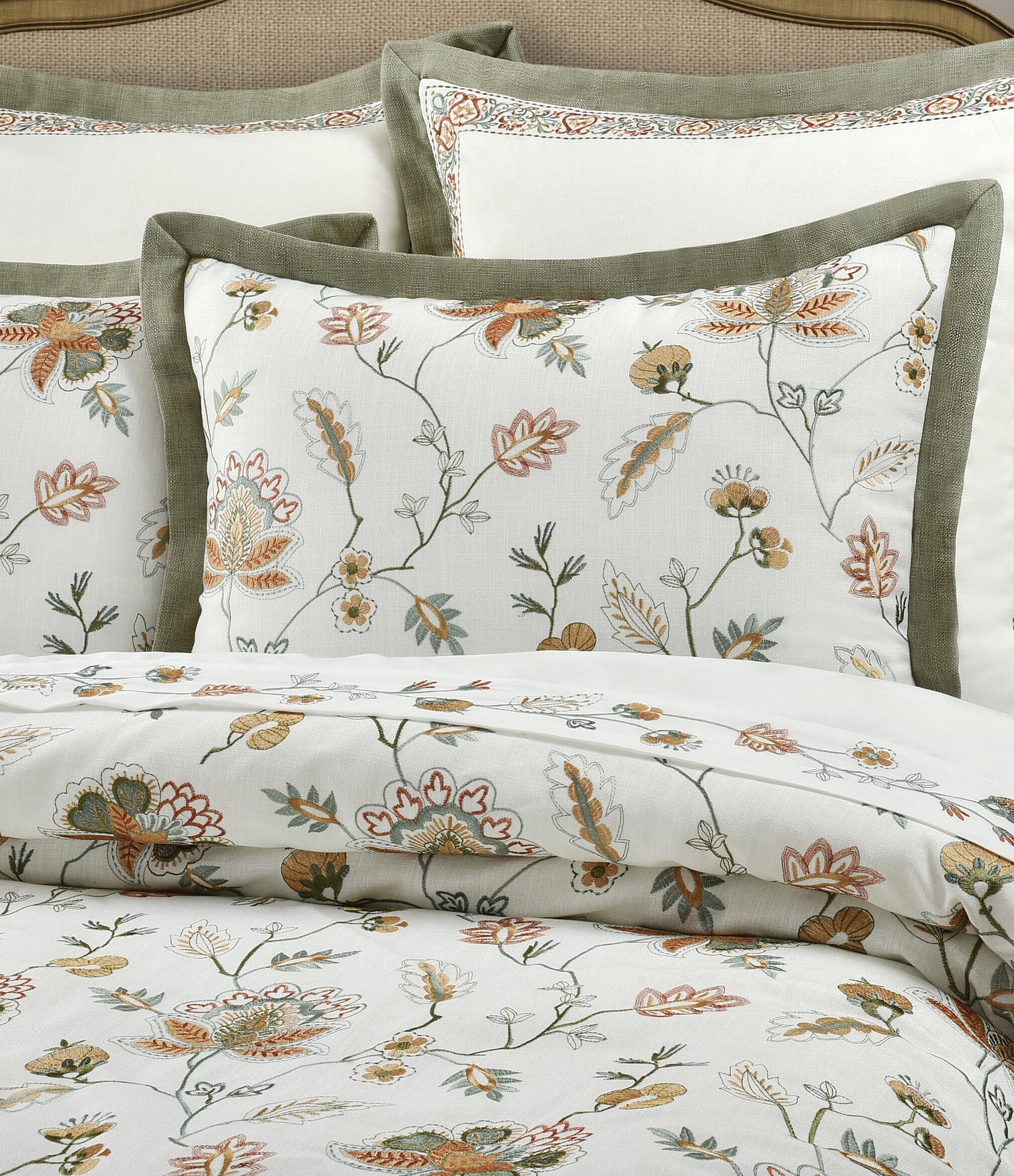 J. Queen New York Jacobean Embroidered Floral Comforter Set