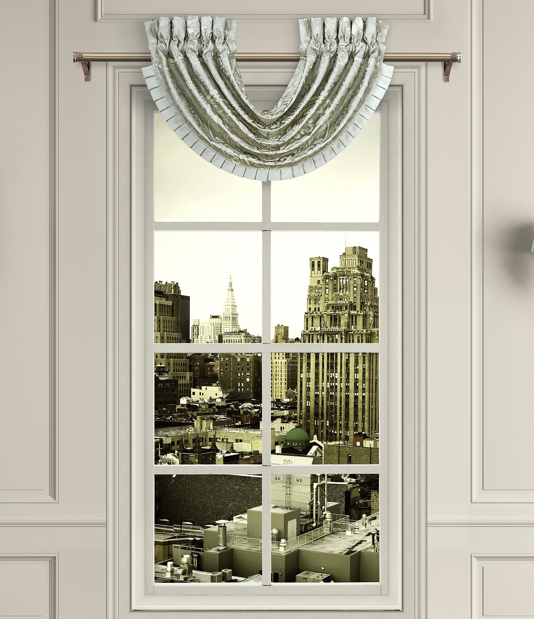 J. Queen New York Belgium Satin Weave Window Valance