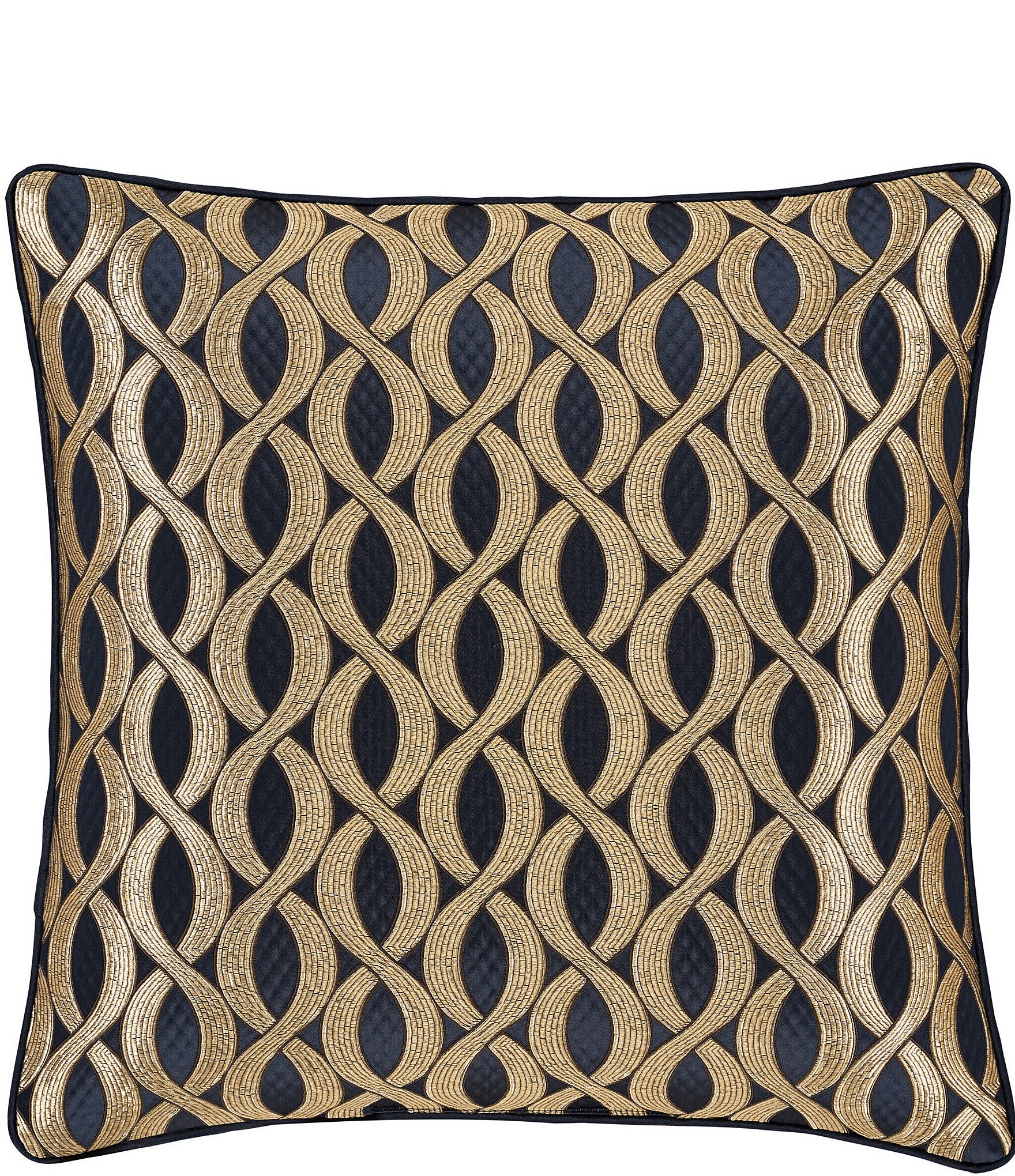 J. Queen New York Biagio Bold Interlocking Woven Damask Square Pillow