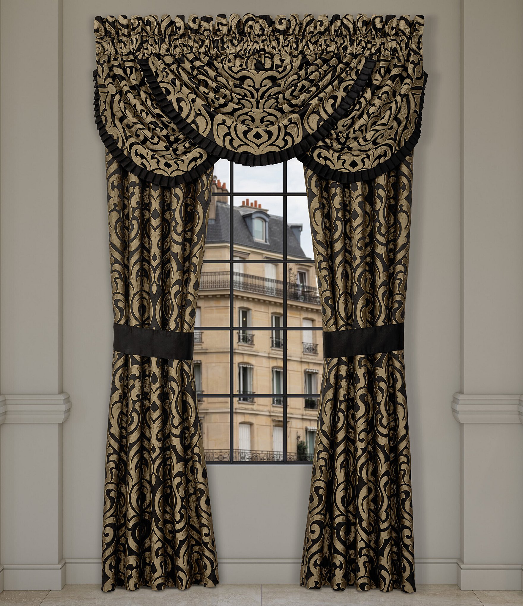 J. Queen New York Bolero Medallion Window Treatment