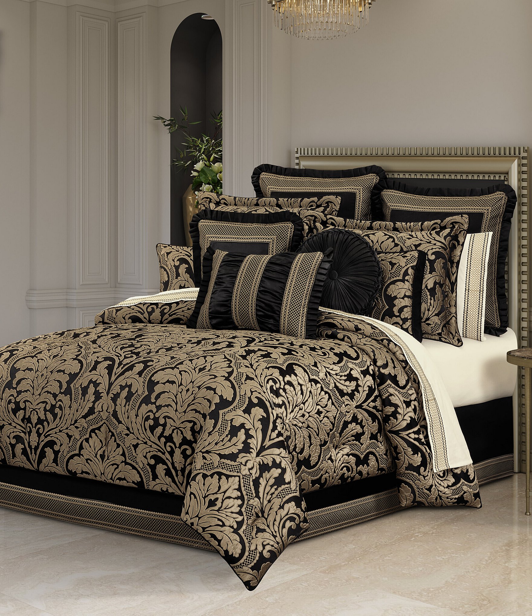 J. Queen New York Brunello Bedding Collection Woven Damask Comforter Set