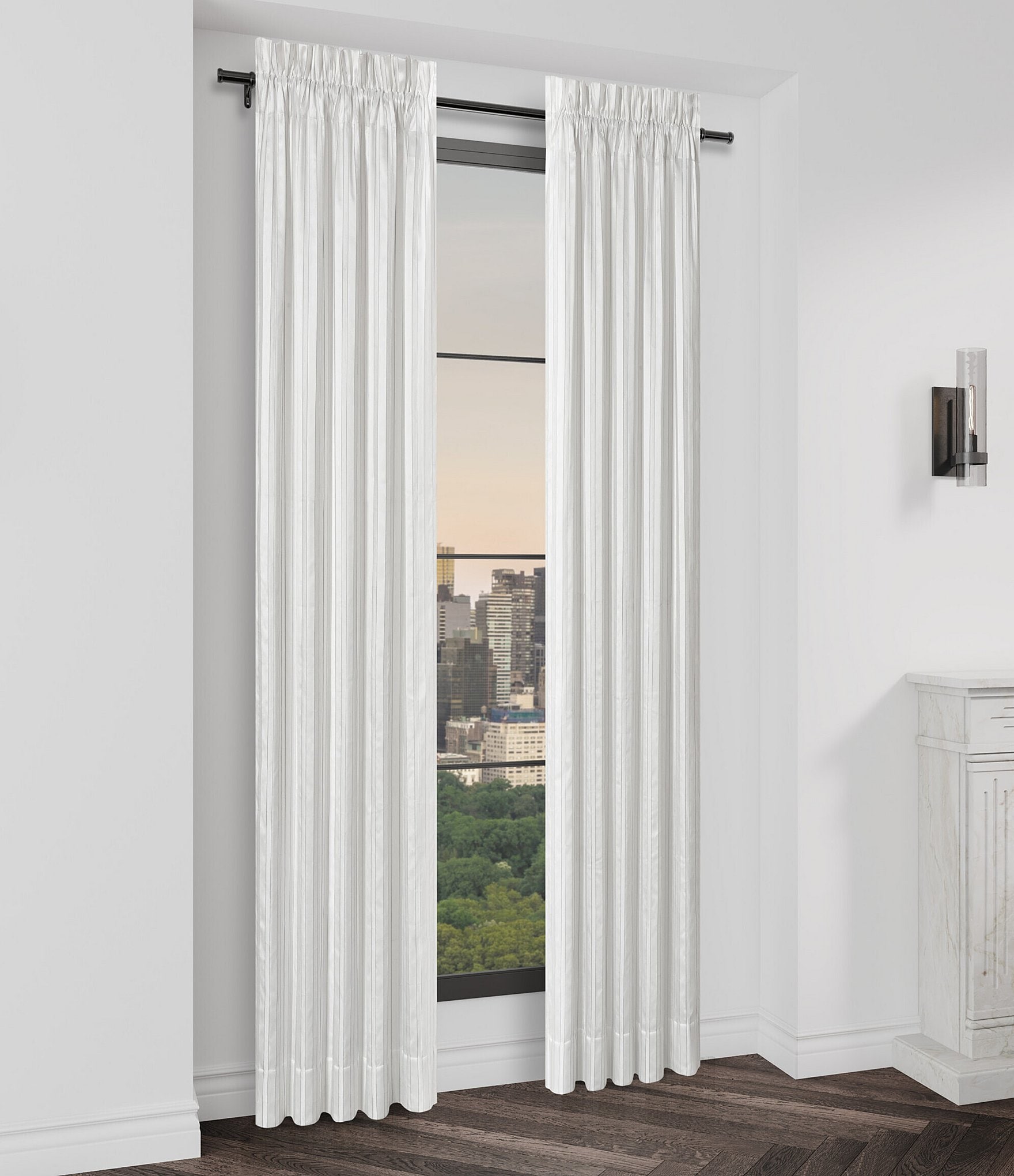 J. Queen New York Calvari Vertical Stripe Satin Window Treatment