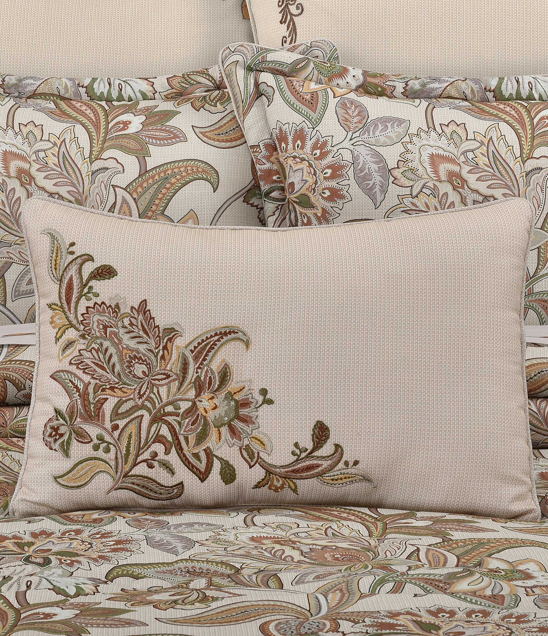 J. Queen New York Captiva Floral Embroidered Boudoir Pillow