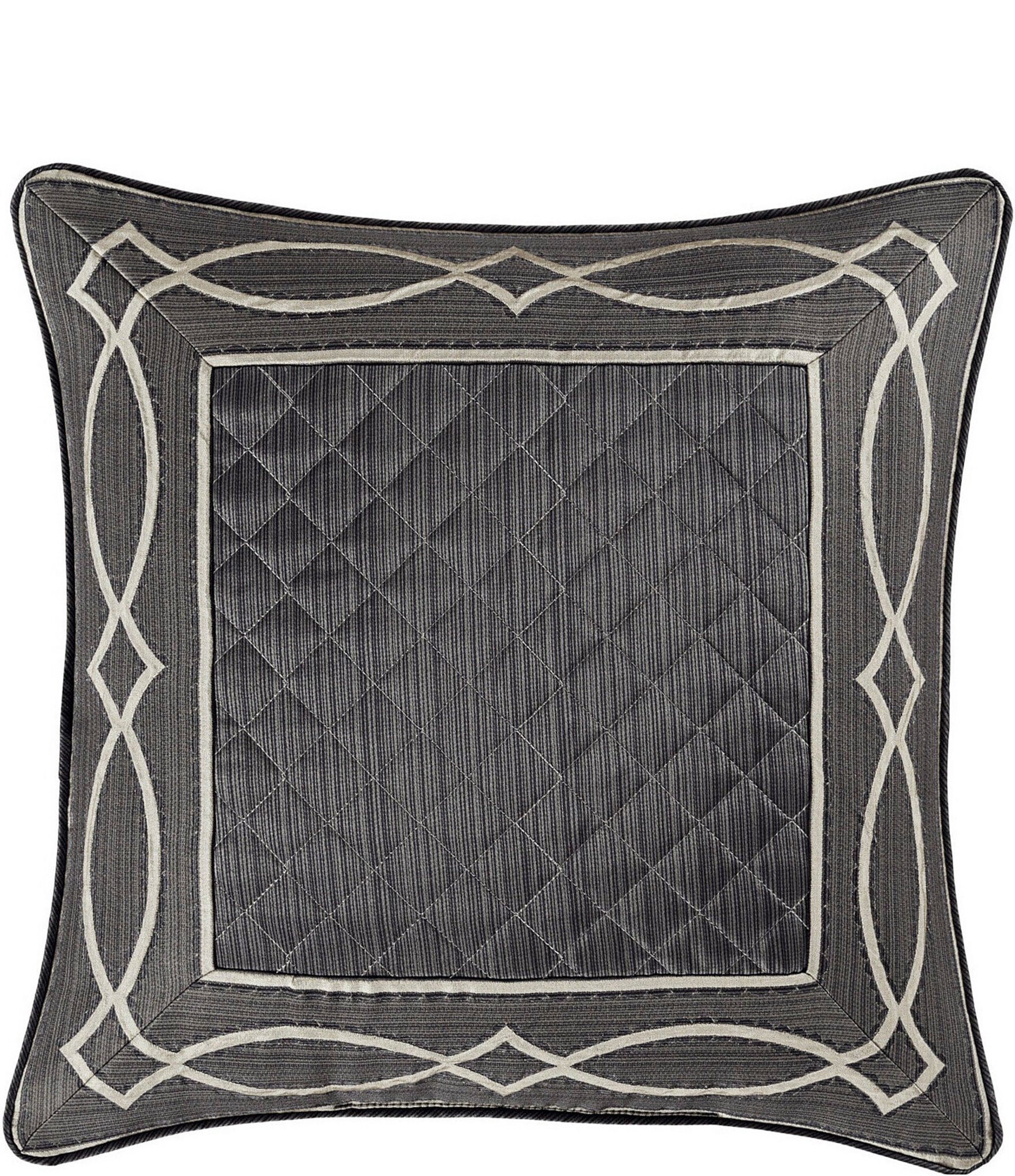 J. Queen New York Deco Stria Satin Square Pillow