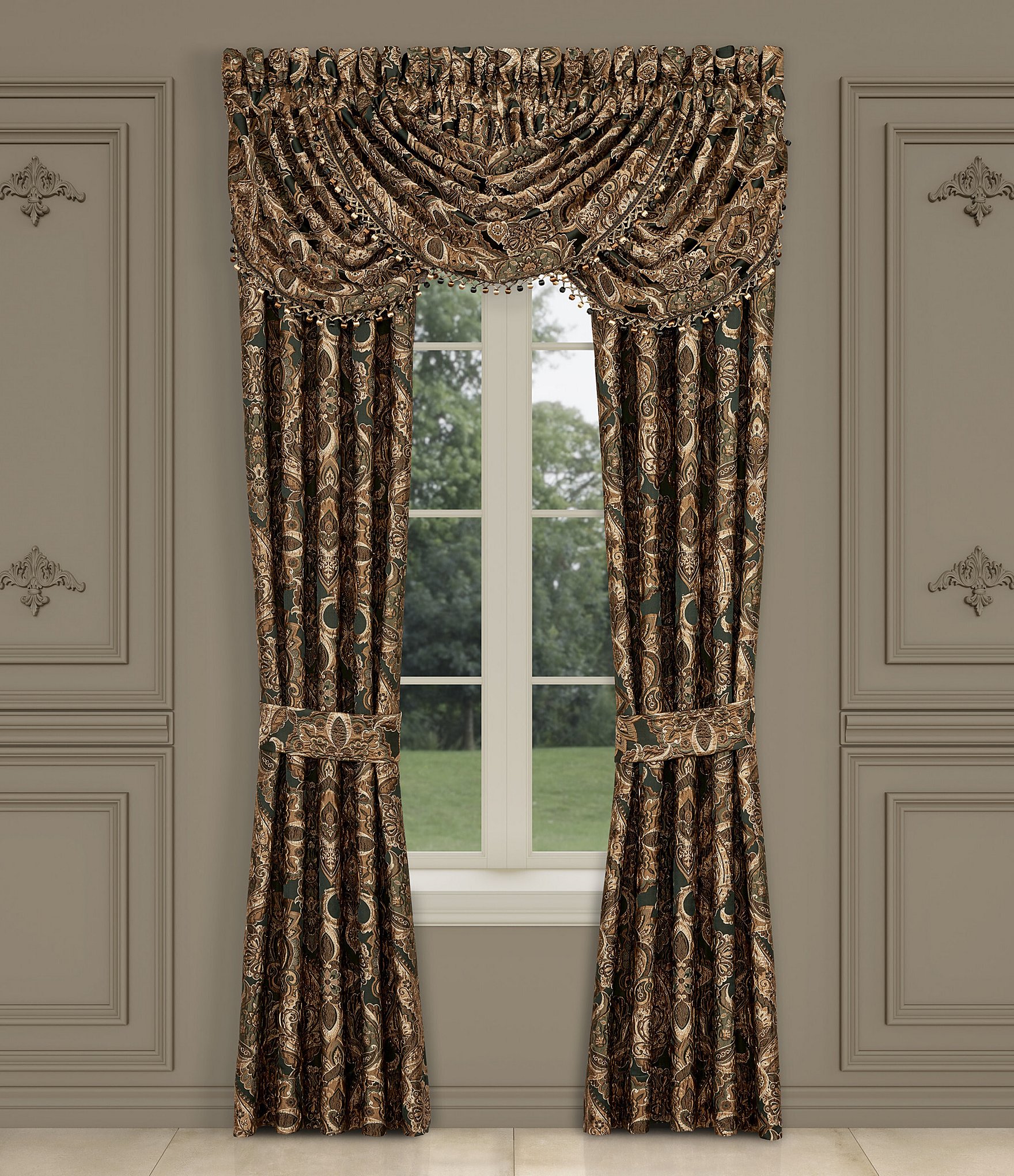 J. Queen New York Emerald Bay Woven Medallion Window Treatments