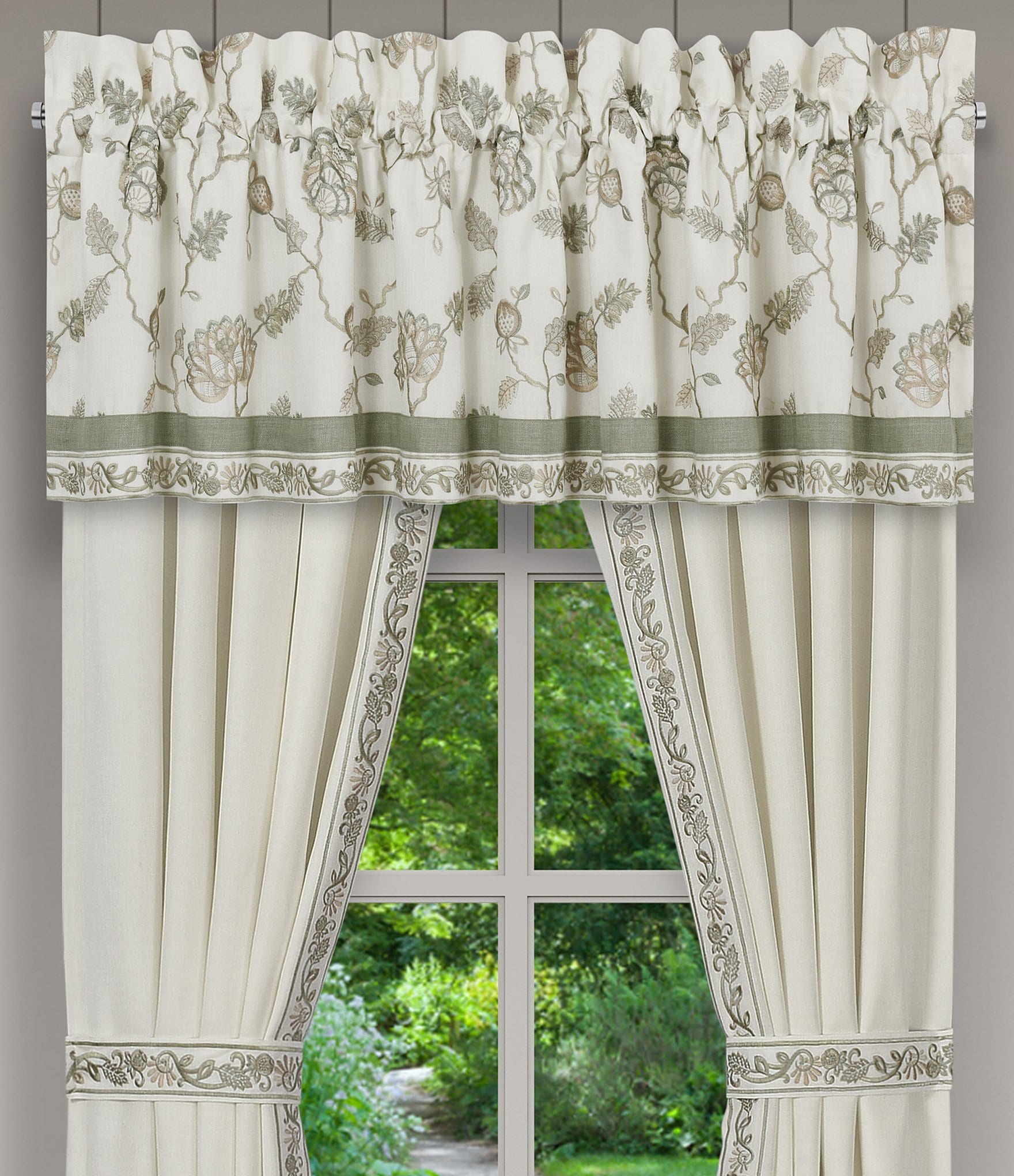 J. Queen New York Fairview Embroidered Window Treatment