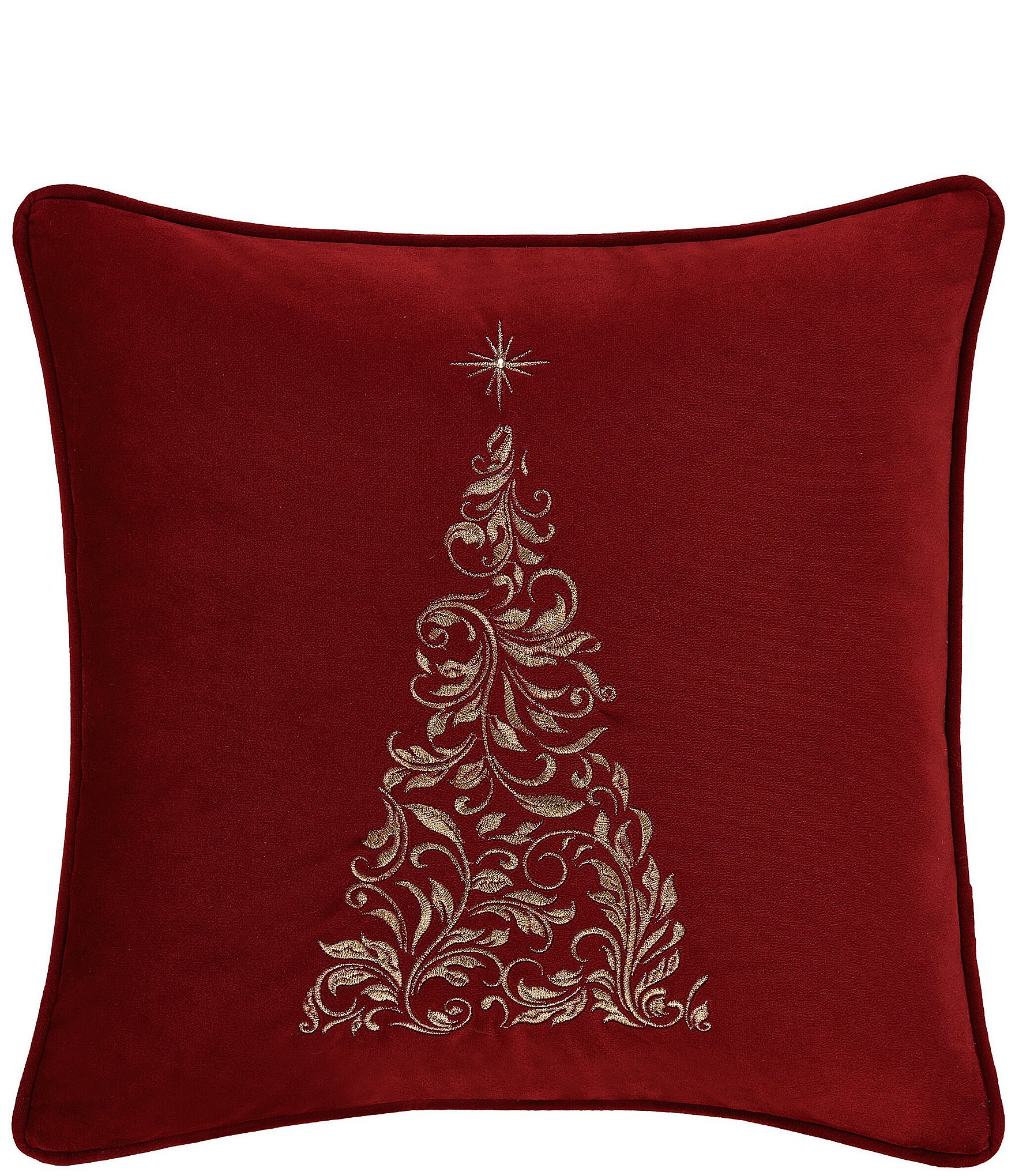 J. Queen New York Holiday Collection Scroll Christmas Tree Plush Velvet